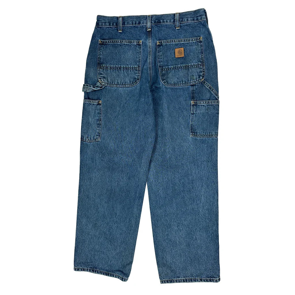 Buy Carhartt Carpenter Jeans - 32W 30L Blue Cotton Refurbished - $73.69 Carhartt Carpenter Jeans - 32W 30L Blue Cotton Refurbished - Thrifted (note: this is a term often used to describe second- refurbished available on Cerqular