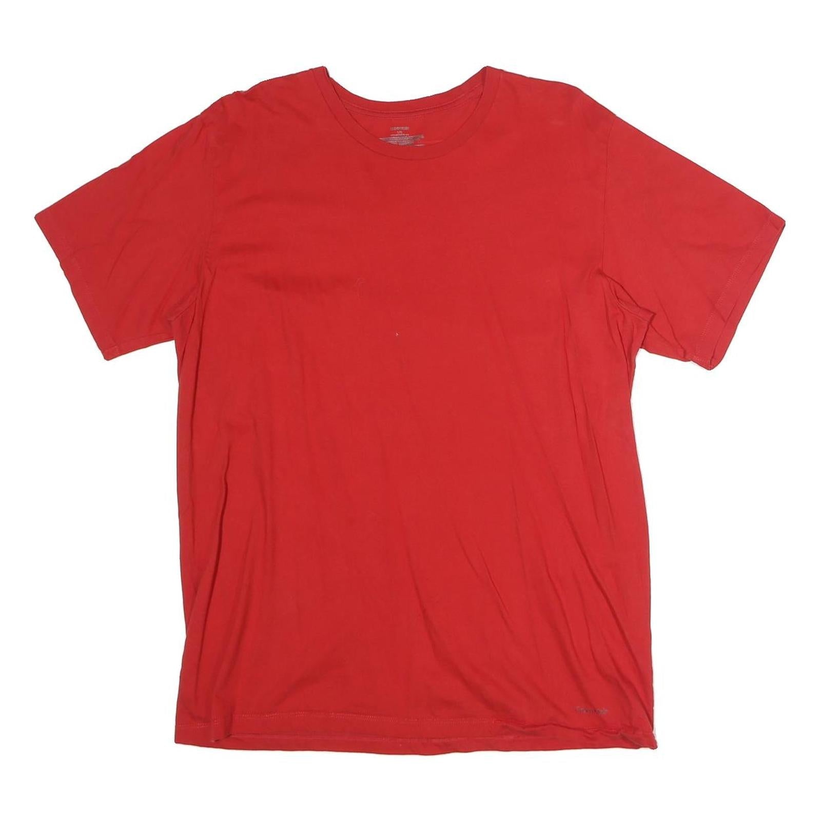 CALVIN KLEIN Mens Red T-Shirt L Short Sleeve Crew Neck Classic Cotton Comfort Refurbished - N/A refurbished available on Cerqular