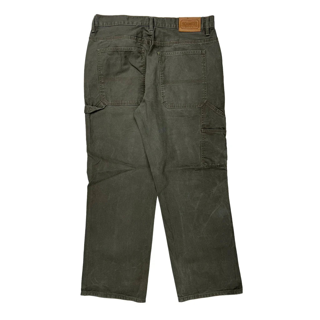 Schmidt Carpenter Trousers - 34W 31L Grey Cotton Refurbished - Thrifted (note: this is a term often used to describe second- refurbished available on Cerqular