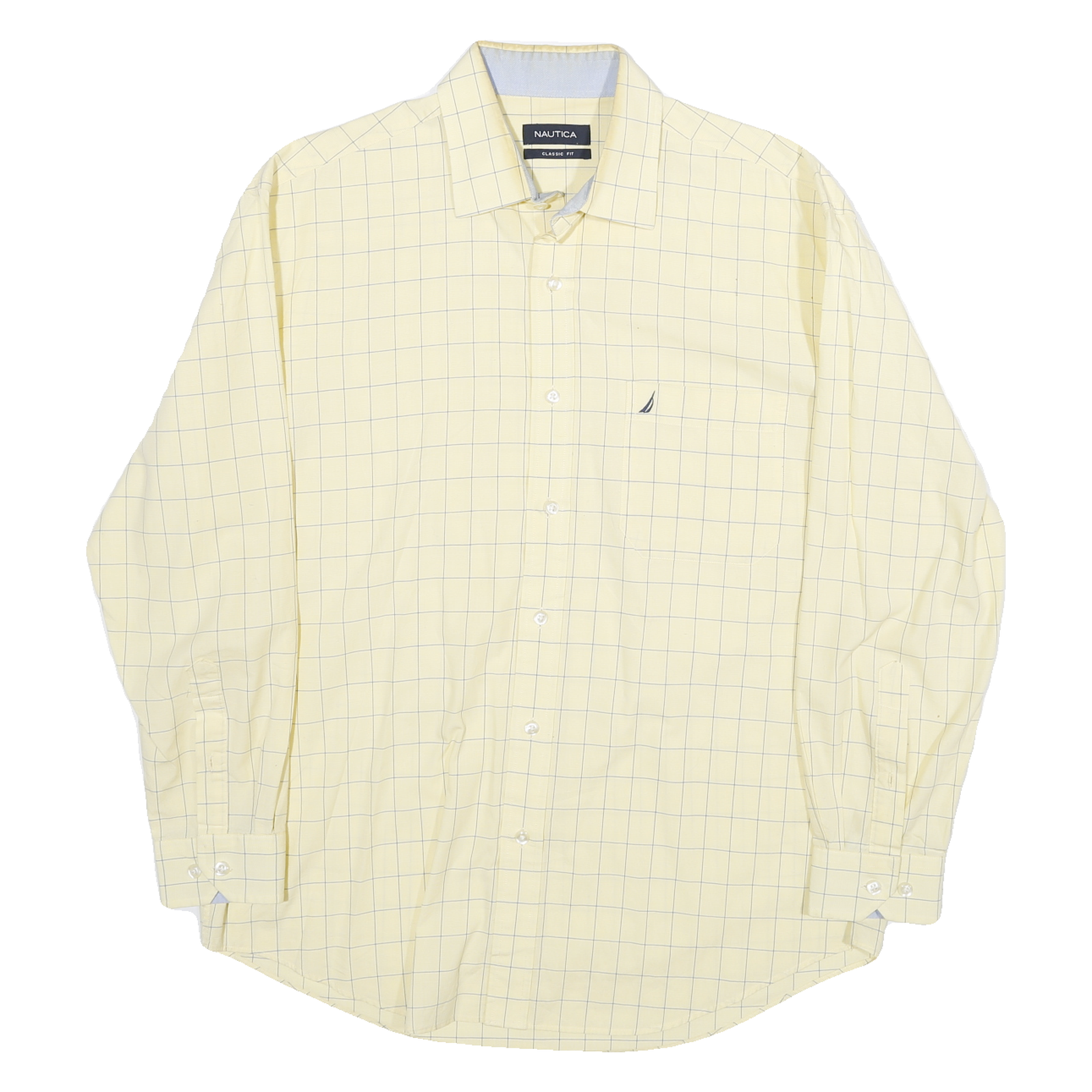 Buy NAUTICA Mens Yellow & Blue Check Shirt M Cotton Blend Classic Fit Long Sleeve Refurbished - $22.09 NAUTICA Mens Yellow & Blue Check Shirt M Cotton Blend Classic Fit Long Sleeve Refurbished - N/A refurbished available on Cerqular