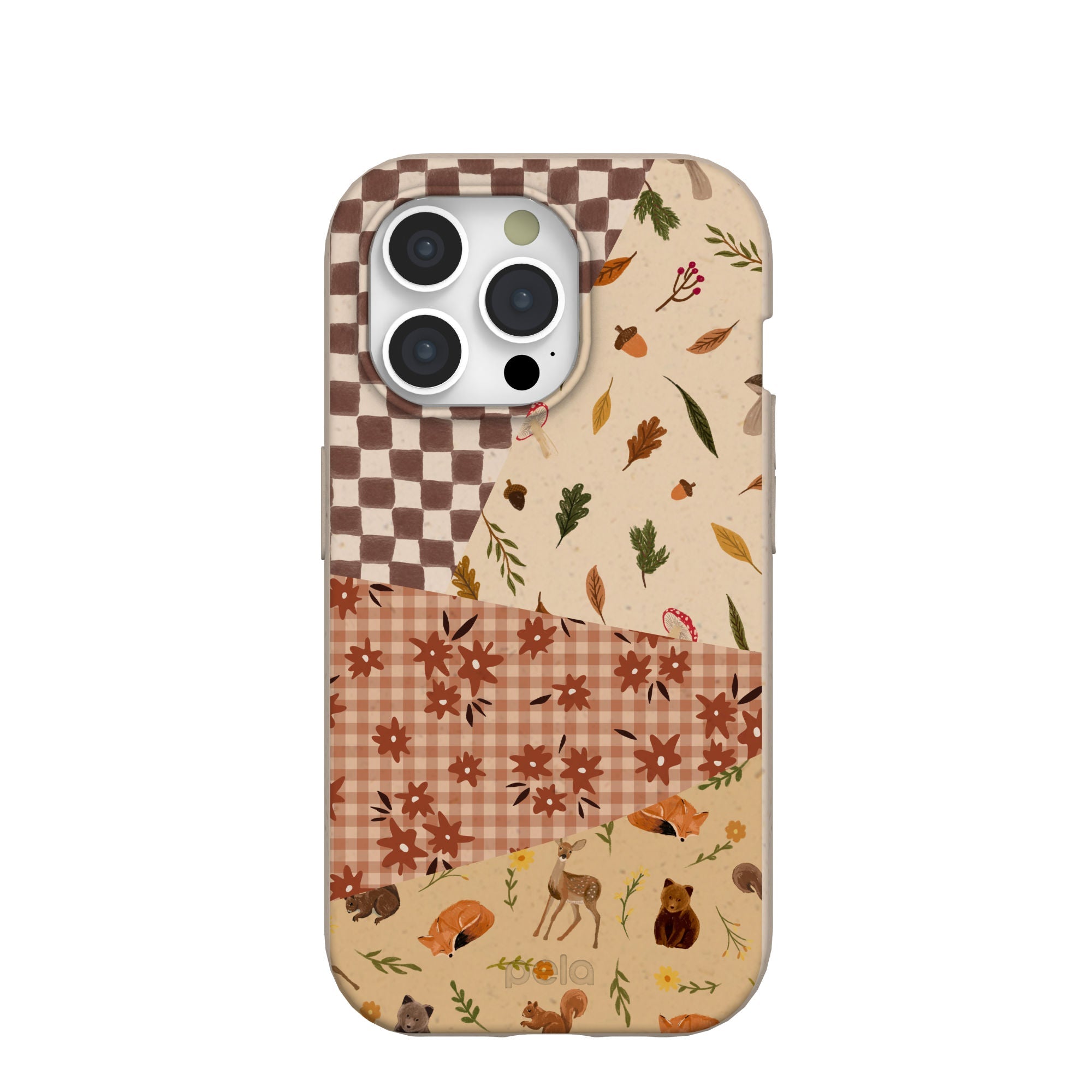 Seashell Autumn Quilt iPhone 15 Pro Case Refurbished - Pela Case refurbished available on Cerqular