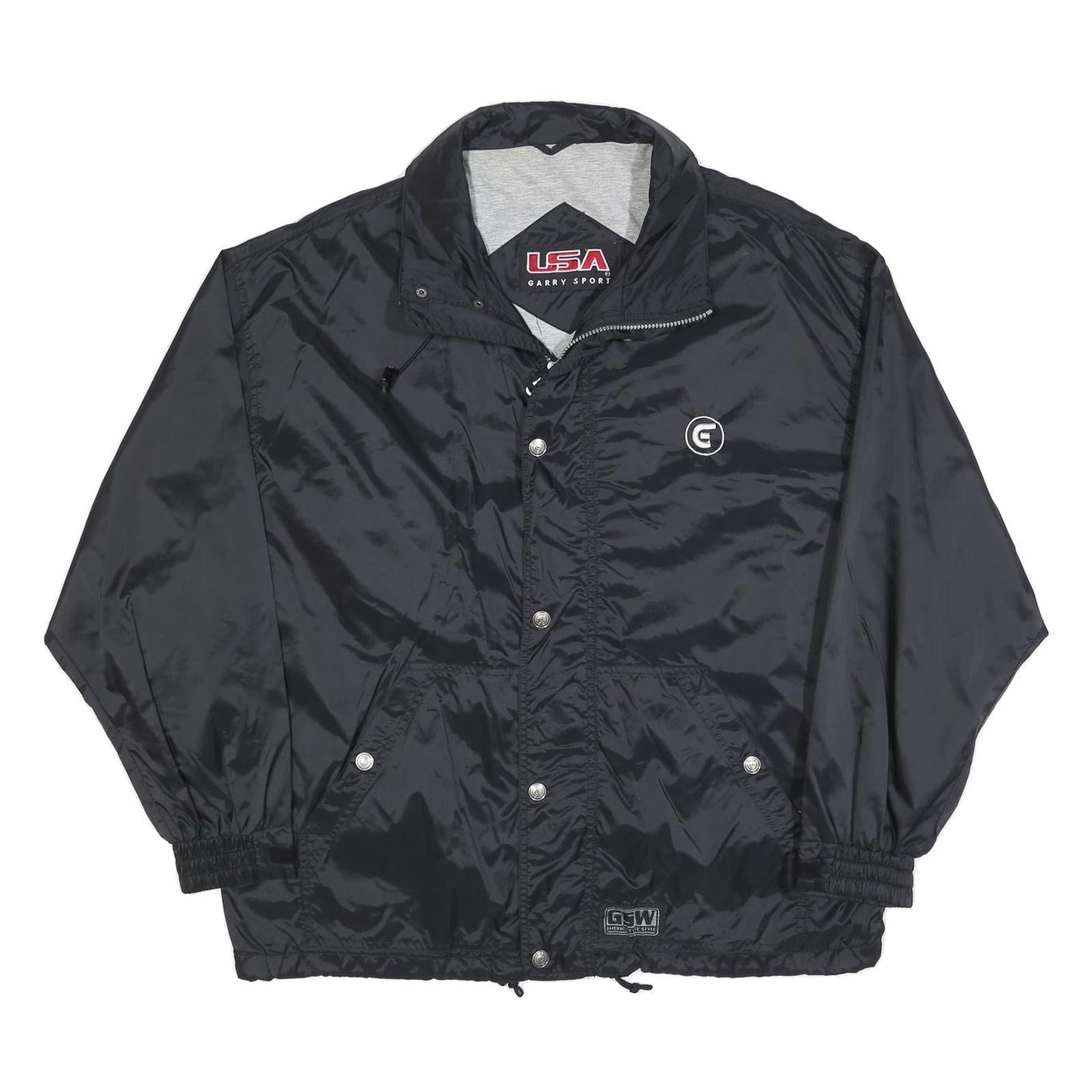 GARRY SPORT Mens Black Jacket L Polyester Blend Plain Zip Sportswear Casual Refurbished - N/A refurbished available on Cerqular