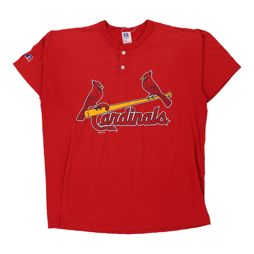St. Louis Cardinals Russell Athletic MLB T-Shirt - XL Red Cotton | Size: x-large Refurbished - Thrifted (note: this is a term often used to describe second- refurbished available on Cerqular