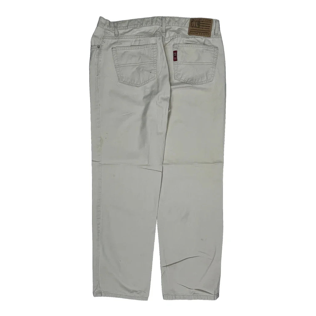 Ralph Lauren Jeans - 34W 31L Beige Cotton Refurbished - Thrifted (note: this is a term often used to describe second- refurbished available on Cerqular