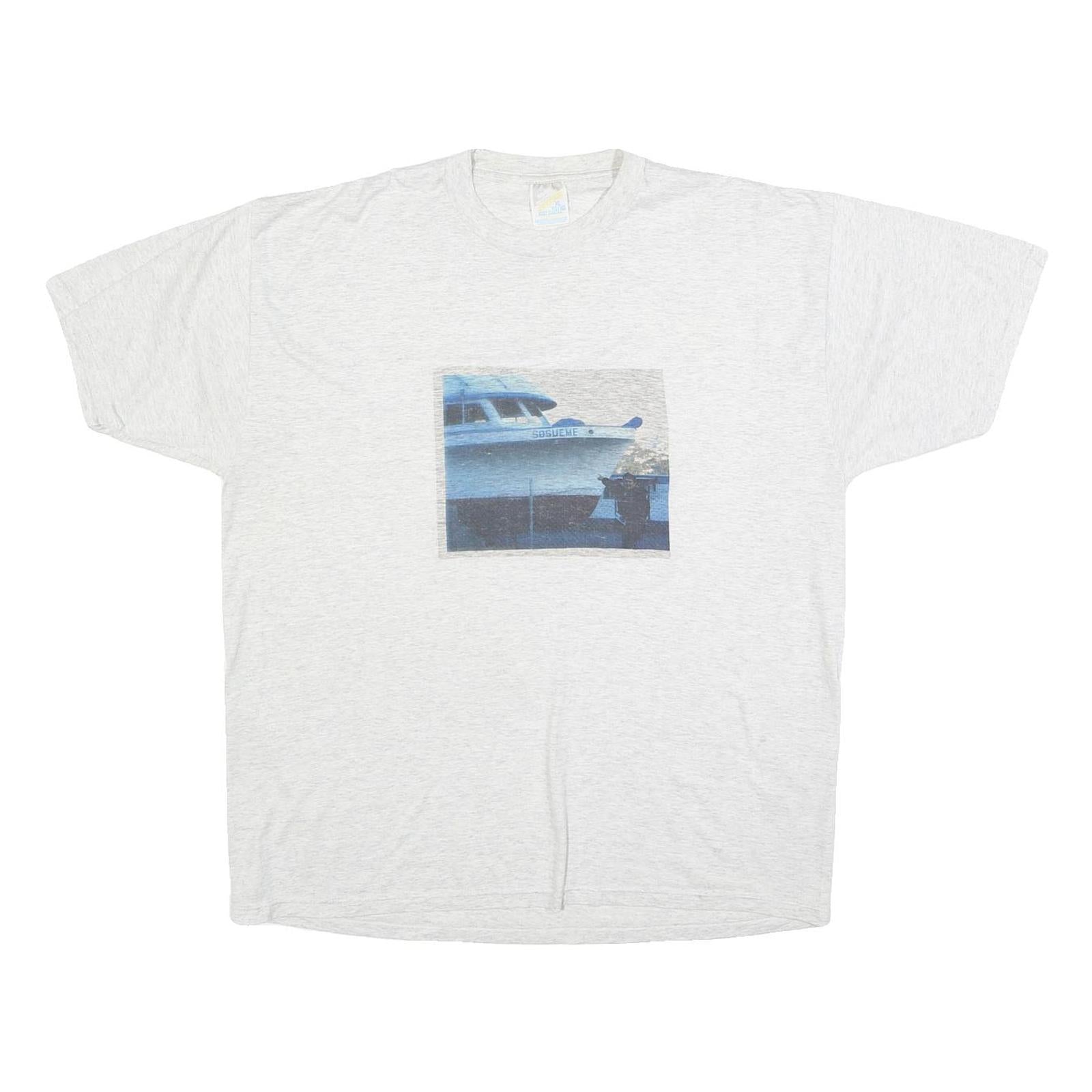 JERZEES Mens White XL Graphic T-Shirt Short Sleeve Crew Neck Cotton Blend Refurbished - N/A refurbished available on Cerqular