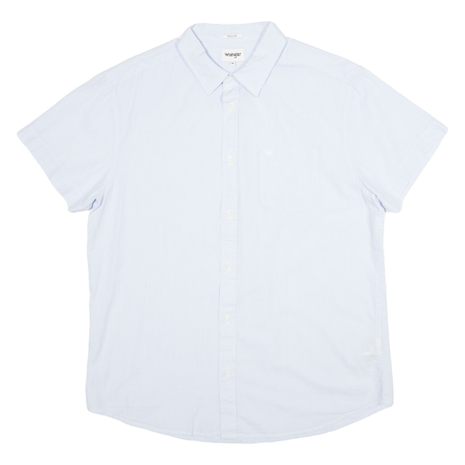 WRANGLER Regular Mens Shirt Blue Striped XL Refurbished - N/A refurbished available on Cerqular