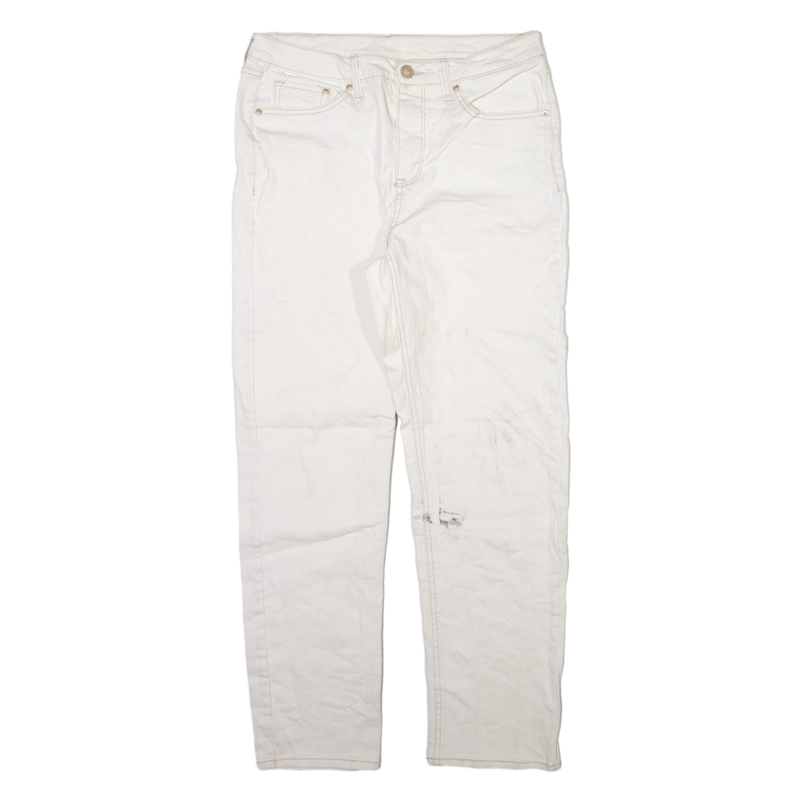 SEVEN7 Womens Jeans White Regular Straight W31 L28 Refurbished - N/A refurbished available on Cerqular