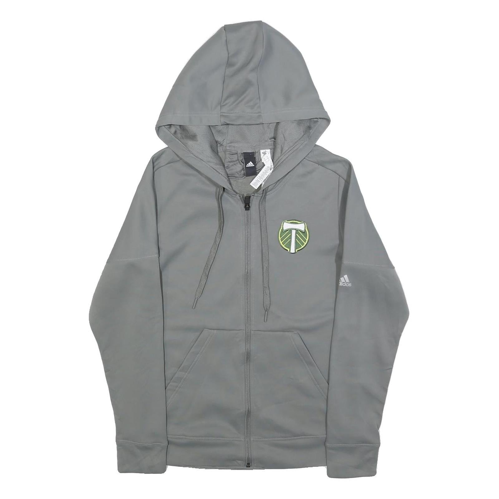 ADIDAS Mens Grey Portland Timbers Football Hoodie S Zip-Up Sportswear Refurbished - N/A refurbished available on Cerqular