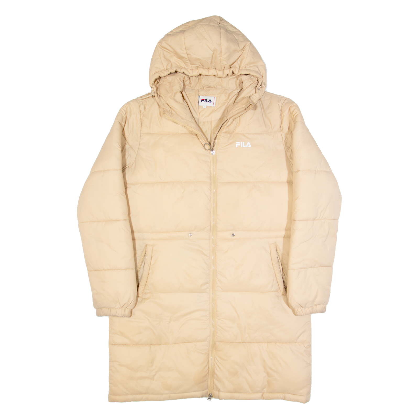 FILA Womens Puffer Coat Beige Hooded S Refurbished - N/A refurbished available on Cerqular