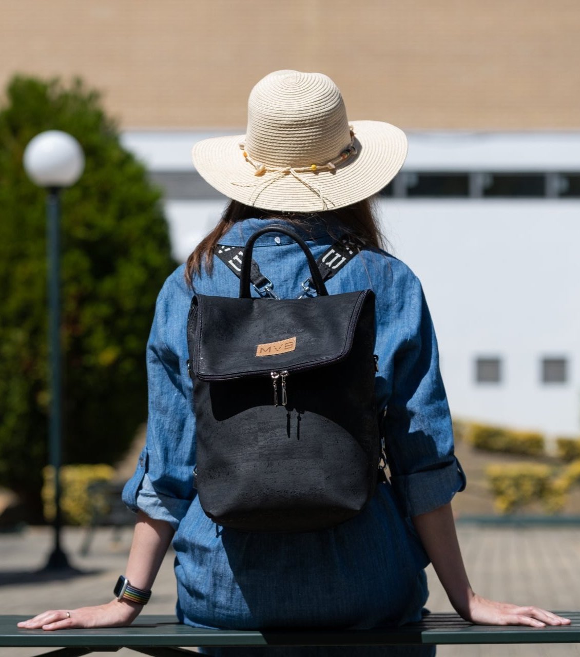 Trio Vegan Backpack black Refurbished - My Vegan Bags refurbished available on Cerqular