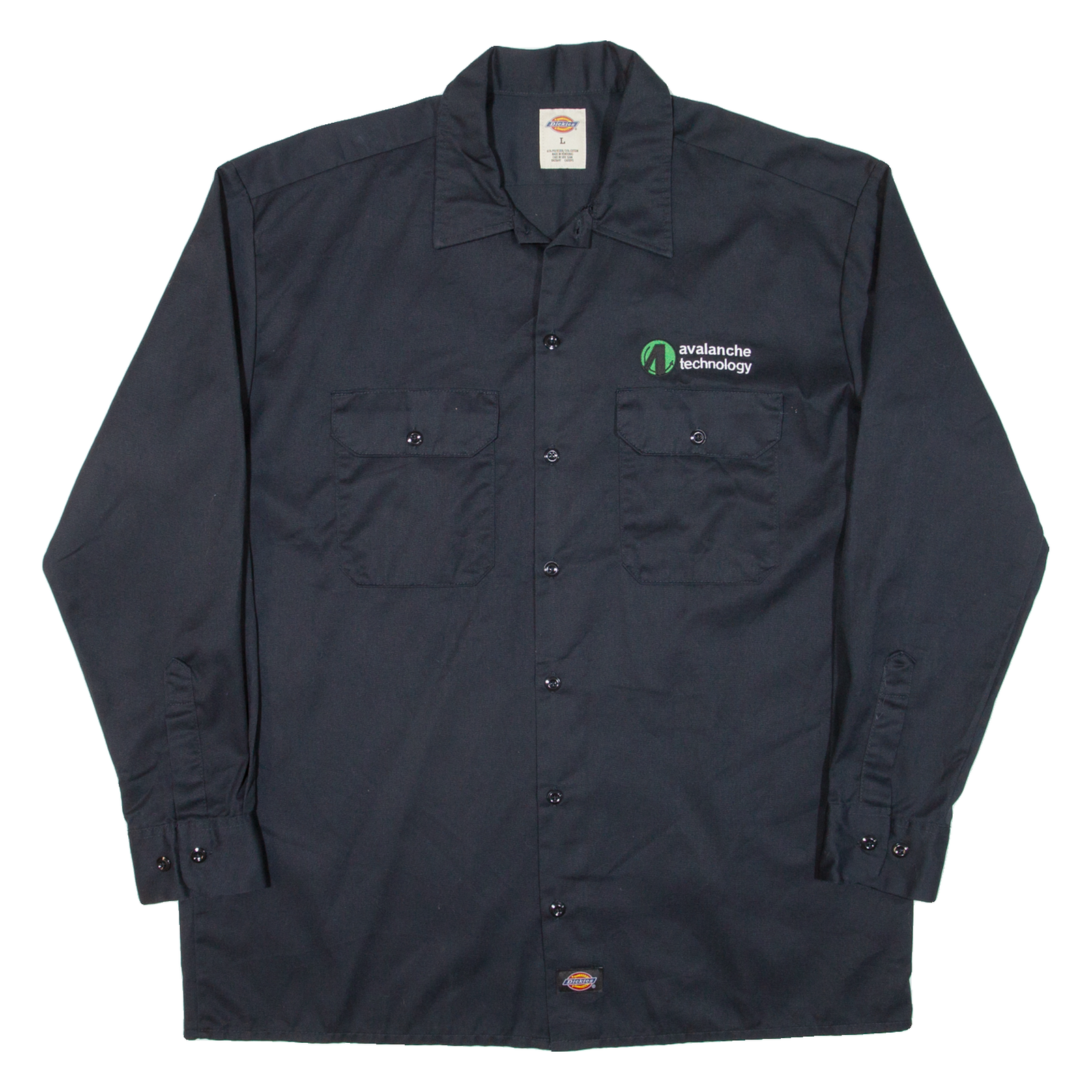 DICKIES Mens Worker Shirt Black Long Sleeve L Refurbished - N/A refurbished available on Cerqular
