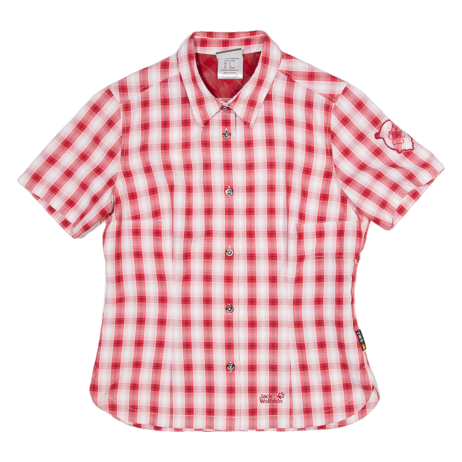 JACK WOLFSKIN Womens Shirt Red Check Long Sleeve UK 10 Refurbished - N/A refurbished available on Cerqular