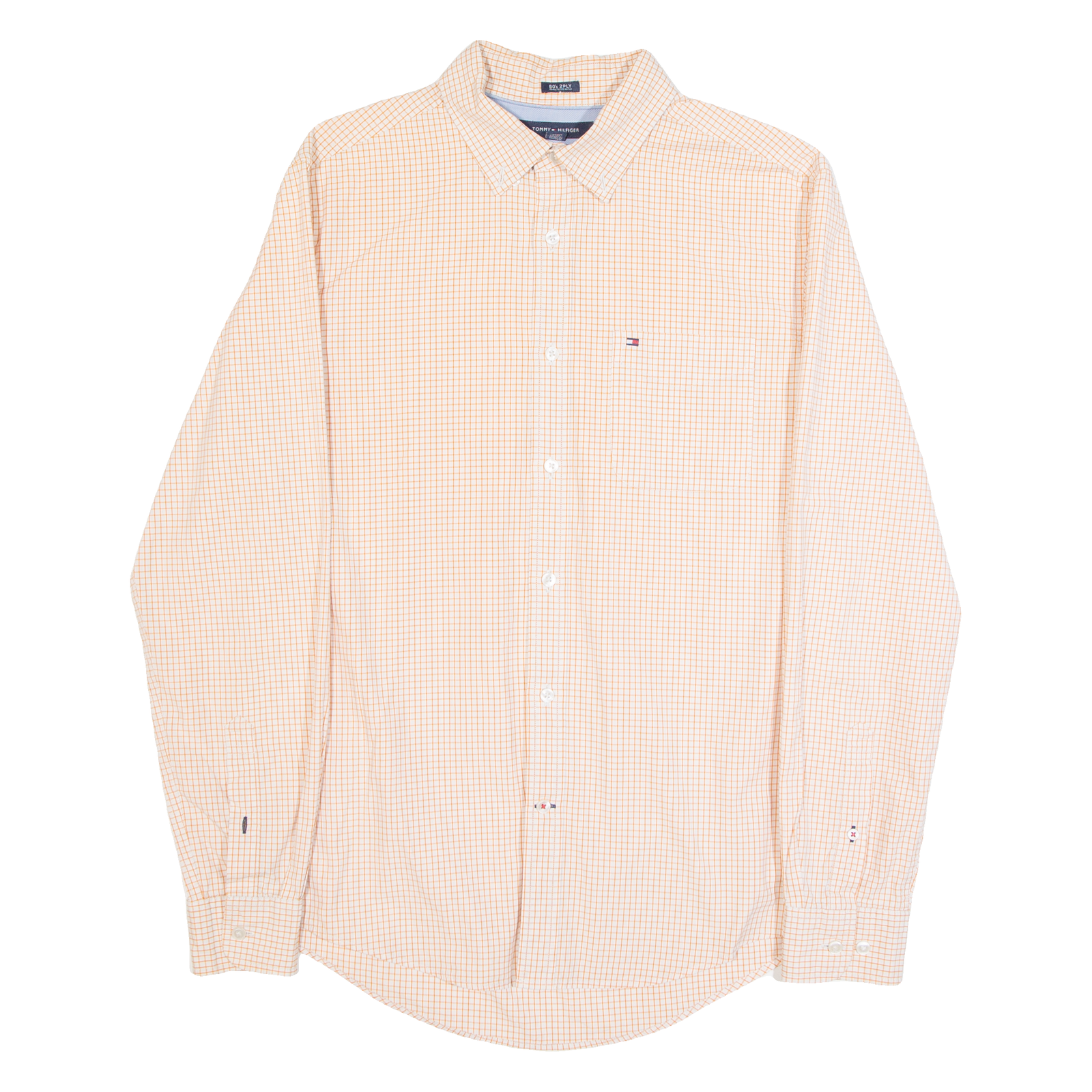 Buy TOMMY HILFIGER Mens Shirt Orange Check Long Sleeve M Refurbished - $17.15 TOMMY HILFIGER Mens Shirt Orange Check Long Sleeve M Refurbished - N/A refurbished available on Cerqular