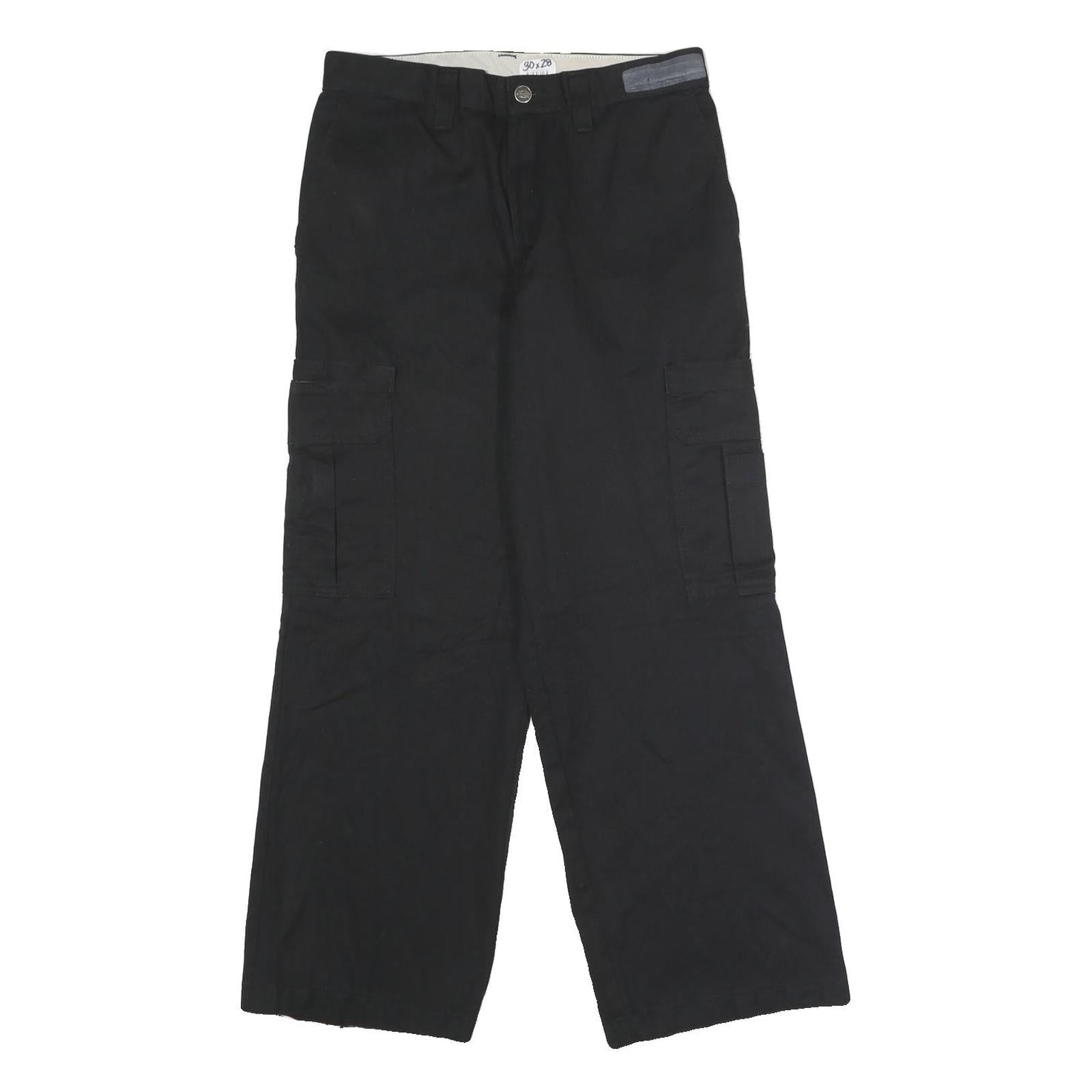 DICKIES Mens Regular Black Polyester Blend Cargo Trousers W30 L28 Workwear Refurbished - N/A refurbished available on Cerqular