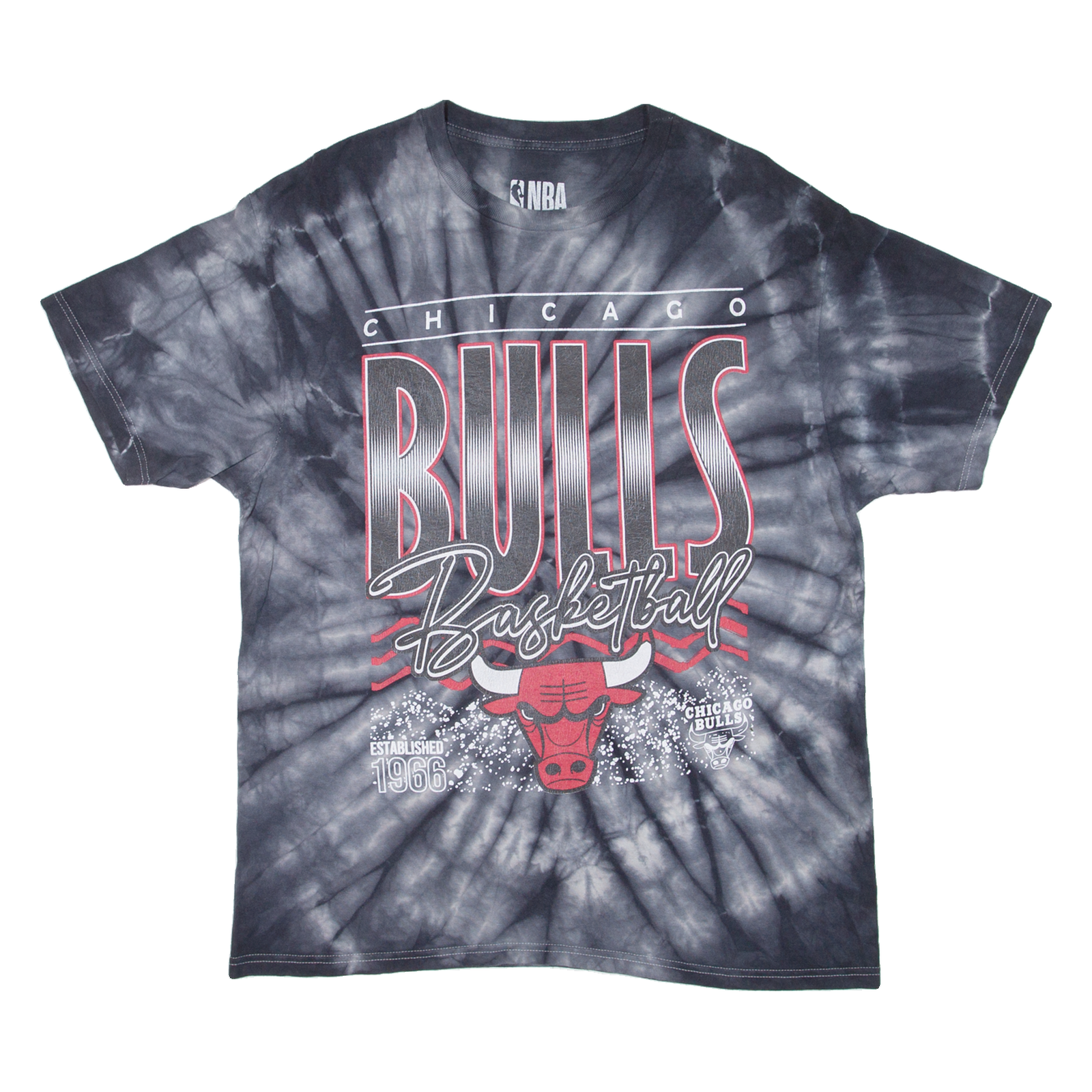 NBA Chicago Bulls Mens Tie Dye T-Shirt Grey USA L Refurbished - N/A refurbished available on Cerqular