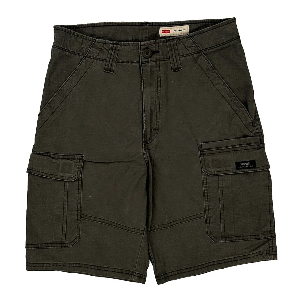Wrangler Cargo Shorts - 29W 10L Grey Cotton Refurbished - Thrifted (note: this is a term often used to describe second- refurbished available on Cerqular