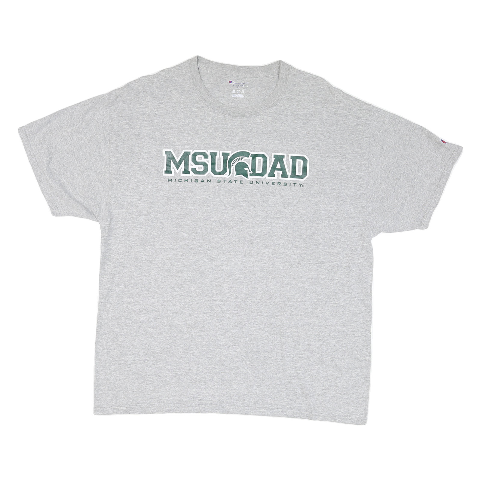 CHAMPION Mens Grey MSU Dad Graphic T-Shirt XL Short Sleeve Crew Neck Cotton Refurbished - N/A refurbished available on Cerqular