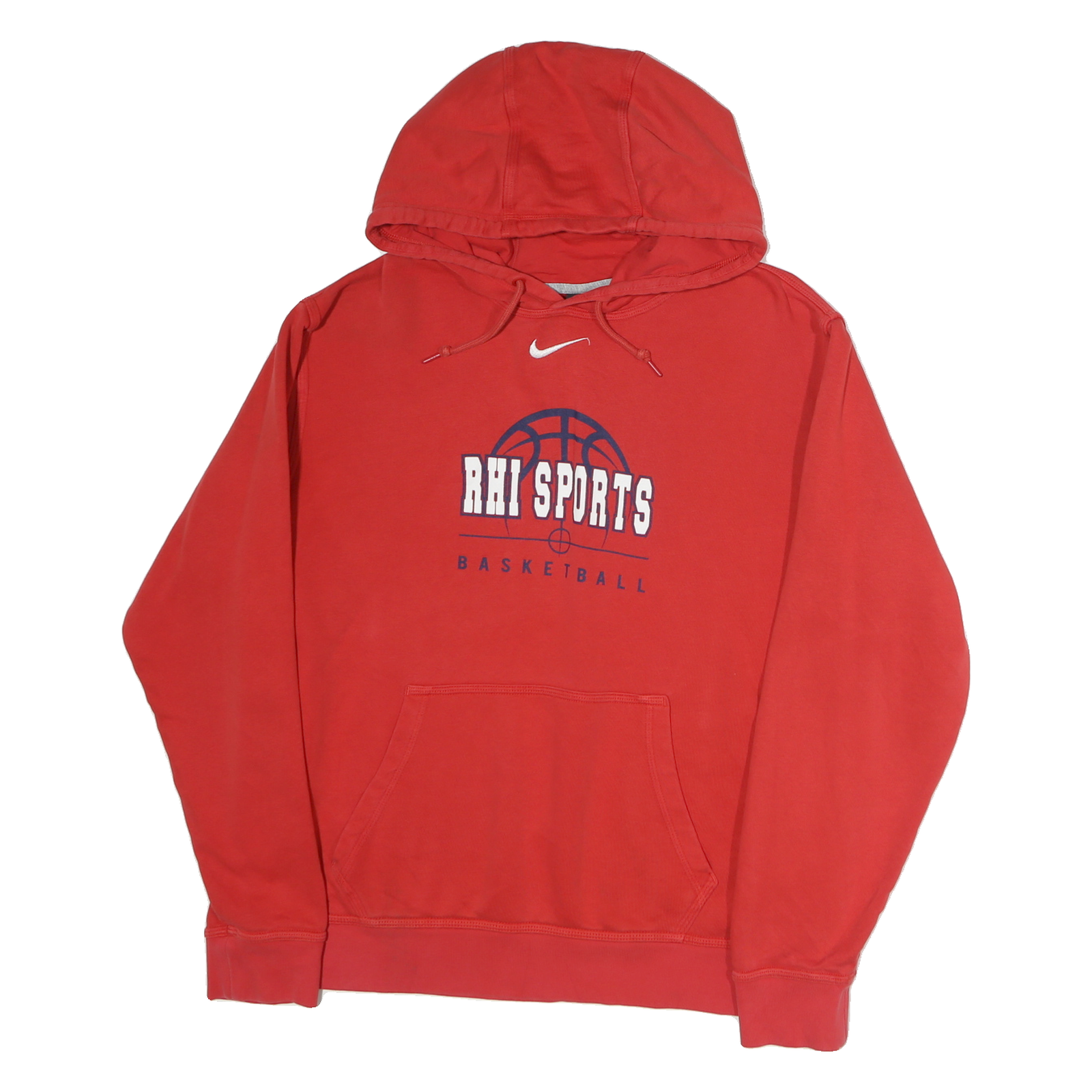 NIKE Mens Red Hoodie M Basketball Pullover Cotton Casual Sportswear Refurbished - N/A refurbished available on Cerqular