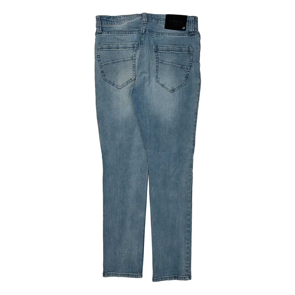 Guess Skinny Jeans - 30W 30L Light Wash Cotton Refurbished - Thrifted (note: this is a term often used to describe second- refurbished available on Cerqular