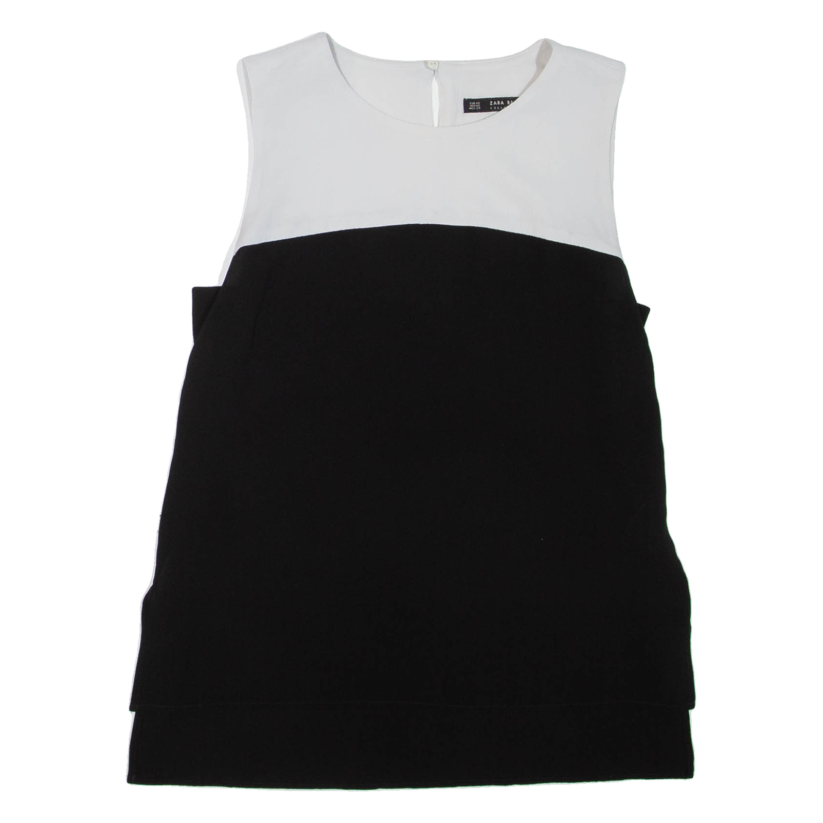 ZARA Womens Vest Black Sleeveless Colourblock XS Refurbished - N/A refurbished available on Cerqular