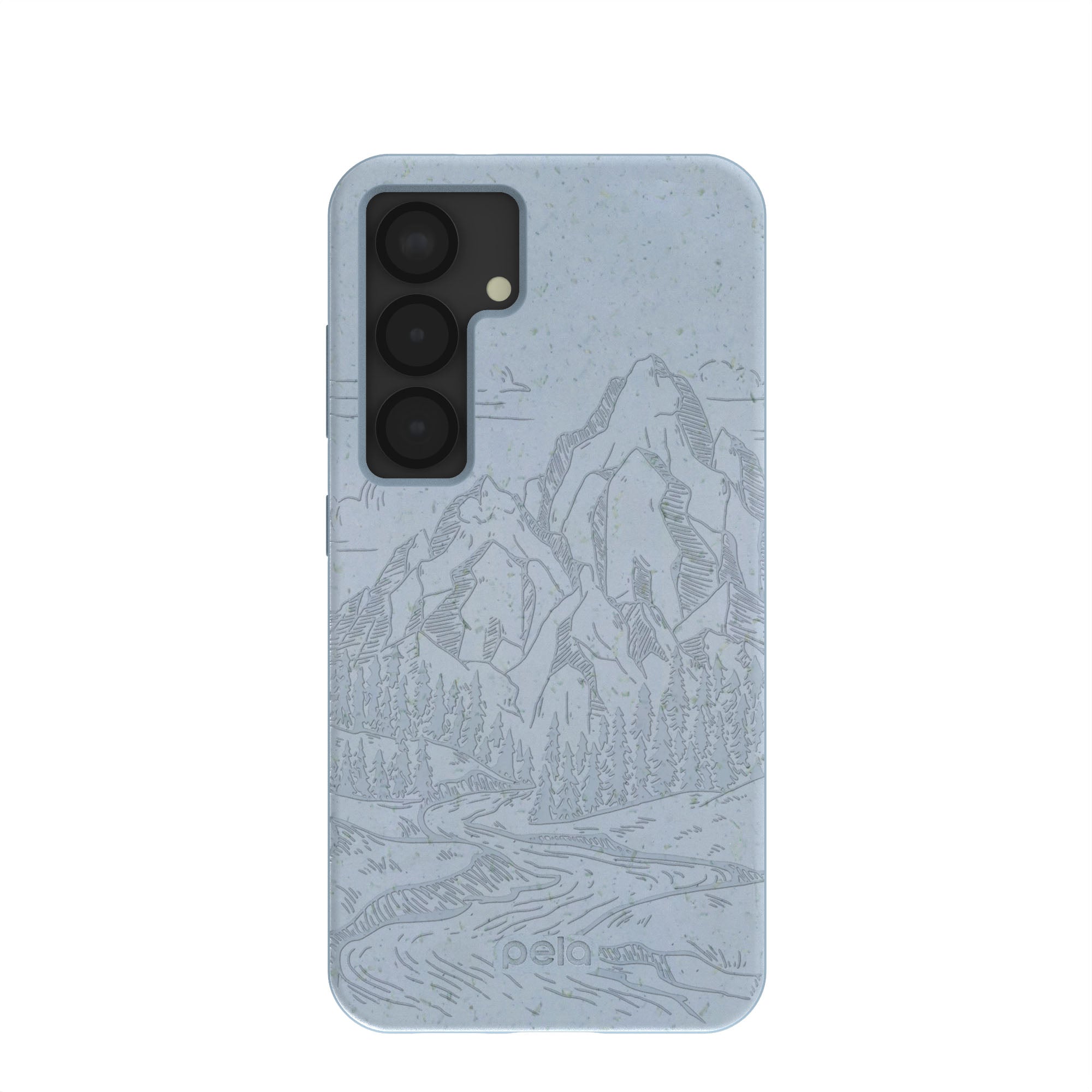Powder Blue Rockies Samsung Galaxy S25 Case Refurbished - Pela Case refurbished available on Cerqular