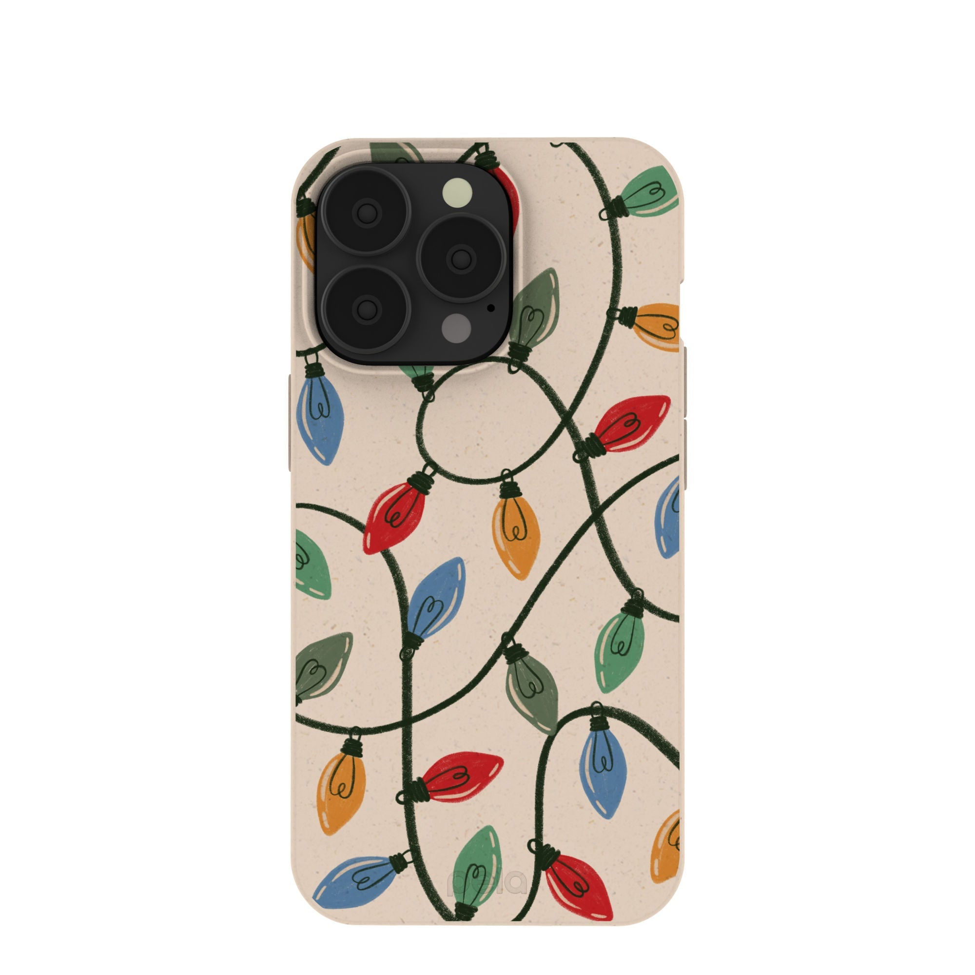 Seashell Holiday Lights iPhone 13 Pro Case Refurbished - Pela Case refurbished available on Cerqular