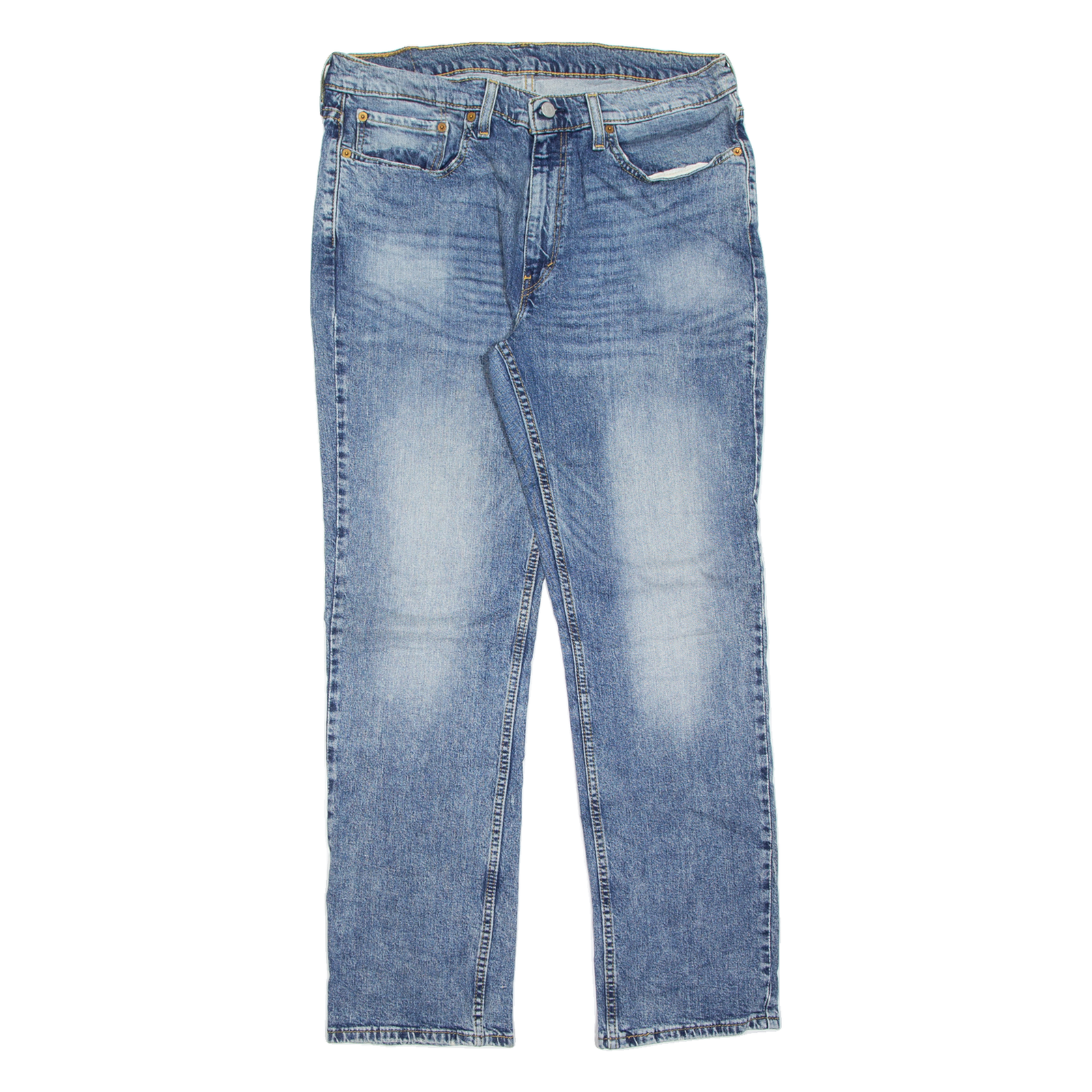 LEVI'S 514 Jeans Mens Blue Regular Straight Stone Wash W36 L32 Refurbished - N/A refurbished available on Cerqular