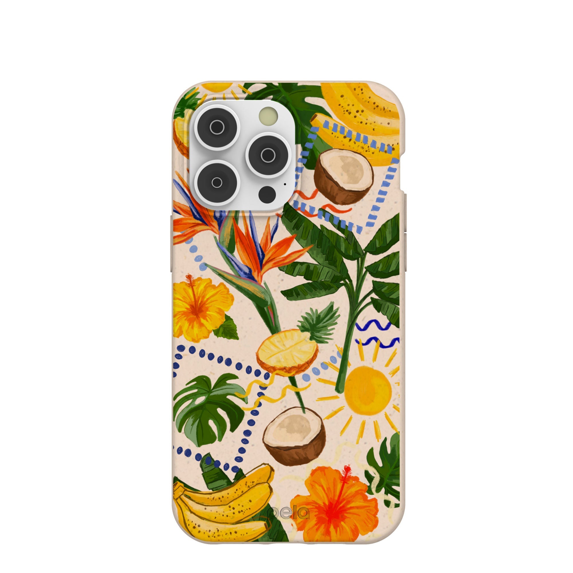 Seashell Tropics iPhone 14 Pro Max Case Refurbished - Pela Case refurbished available on Cerqular