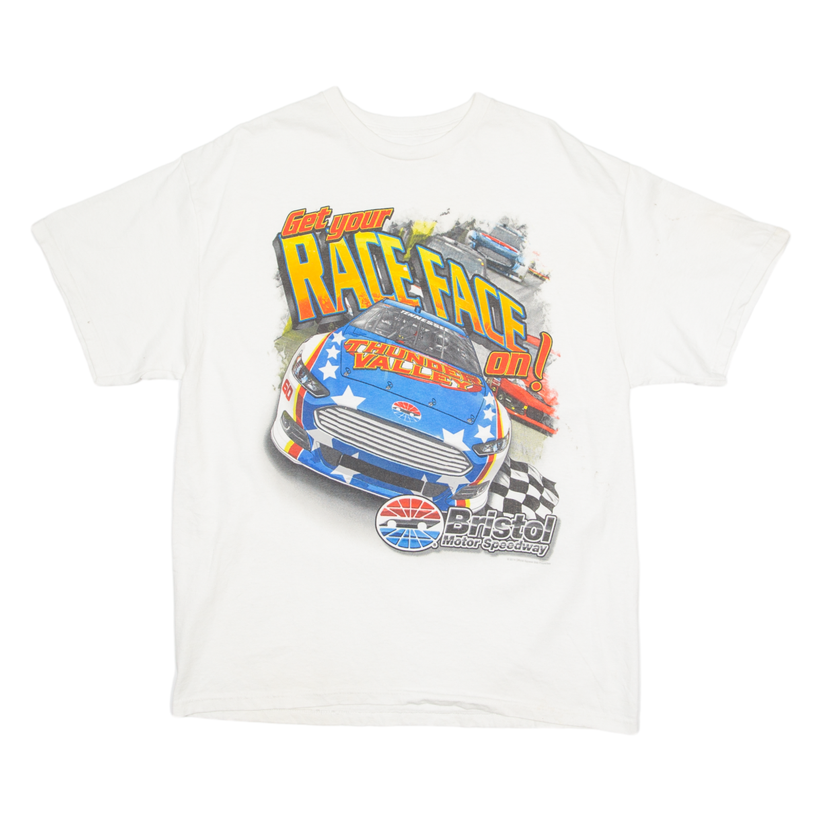 Bristol Motor Speedway Mens T-Shirt White USA L Refurbished - N/A refurbished available on Cerqular