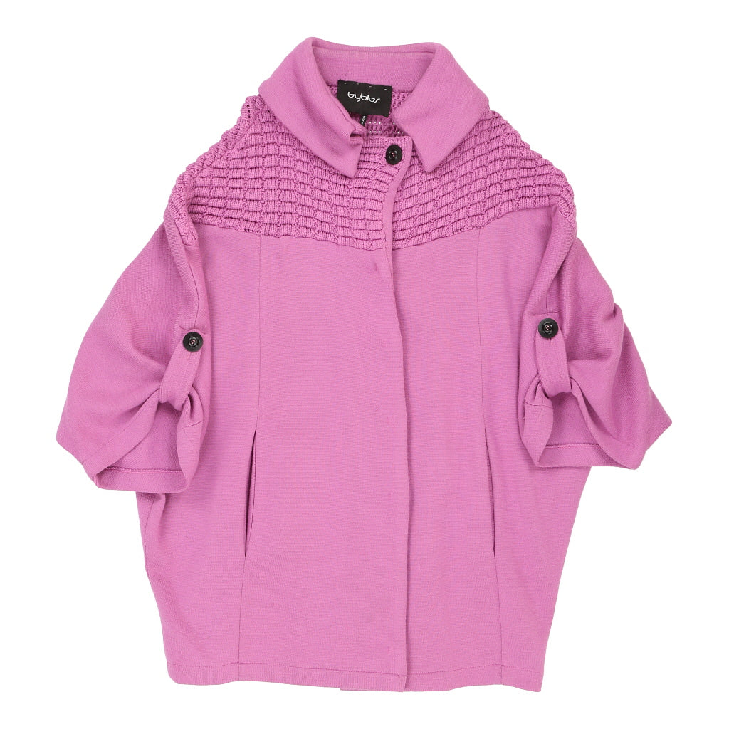 Buy Byblos Cardigan - Medium Pink Wool Blend Refurbished - $40.19 Byblos Cardigan - Medium Pink Wool Blend Refurbished - Thrifted (note: this is a term often used to describe second- refurbished available on Cerqular