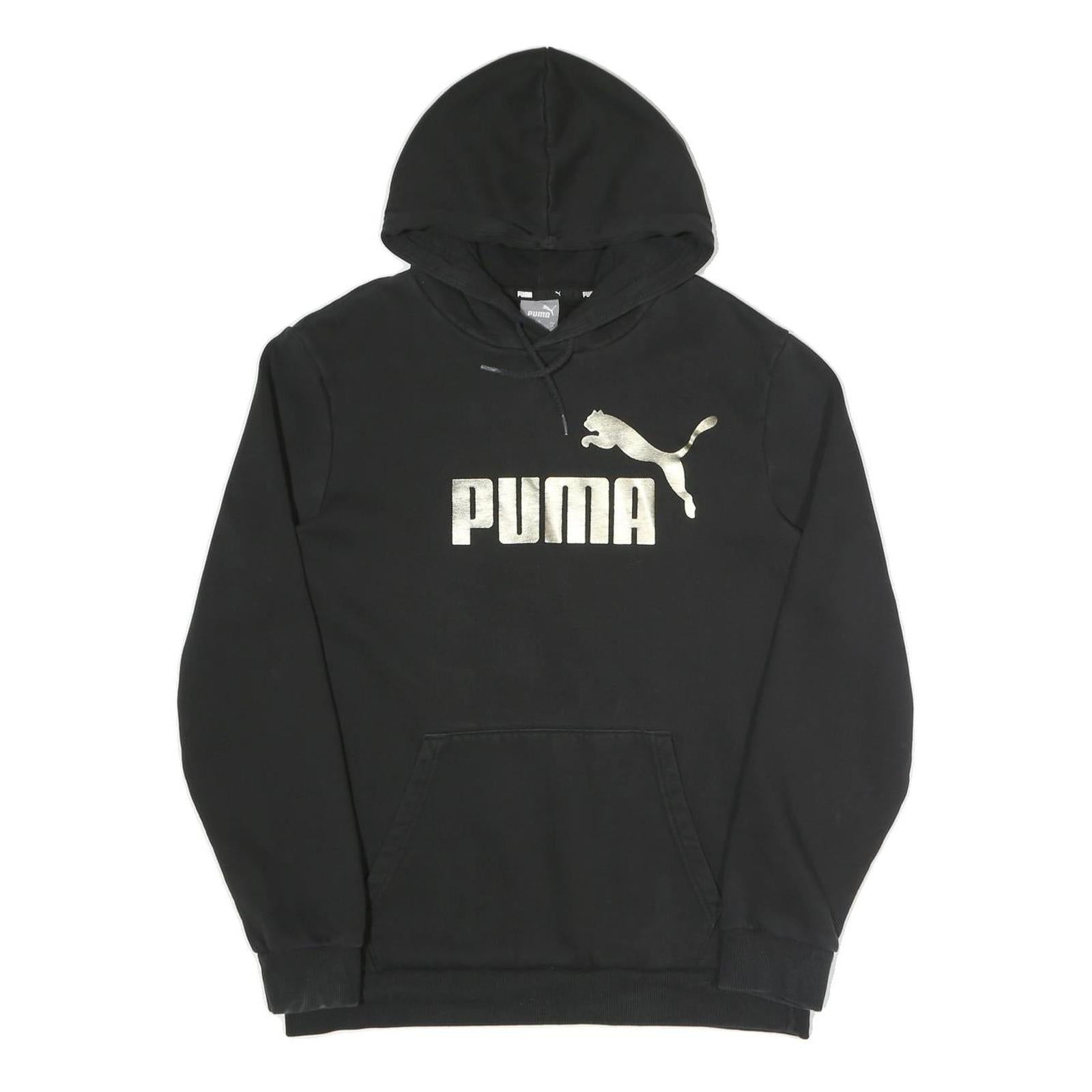 PUMA Mens Black Hoodie M Cotton Blend Pullover Sportswear Casual Refurbished - N/A refurbished available on Cerqular