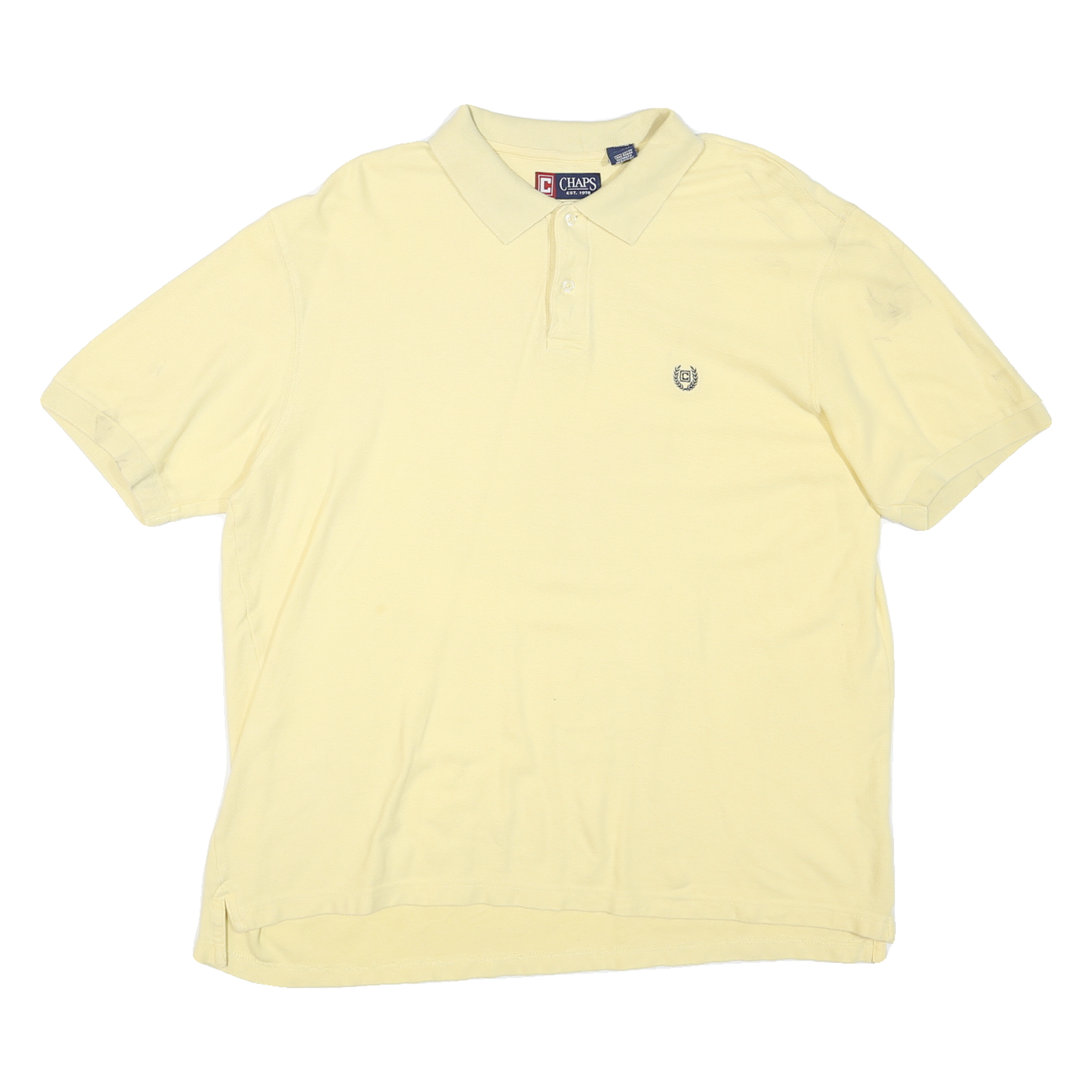 CHAPS Mens Yellow Polo Shirt XL Cotton Blend Basic Casual Summer Wear Refurbished - N/A refurbished available on Cerqular
