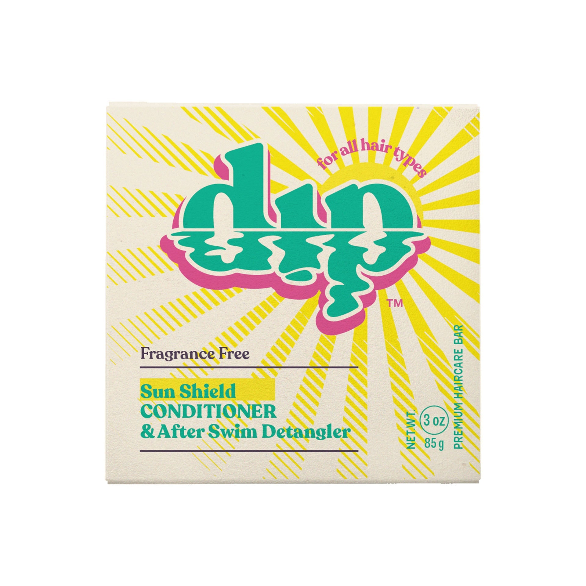 Sun Shield: Conditioner Bar & After Swim Detangler | Size: 3 oz | Fragrance: Fragrance Free Refurbished - Dip Sustainable Hair Care refurbished available on Cerqular