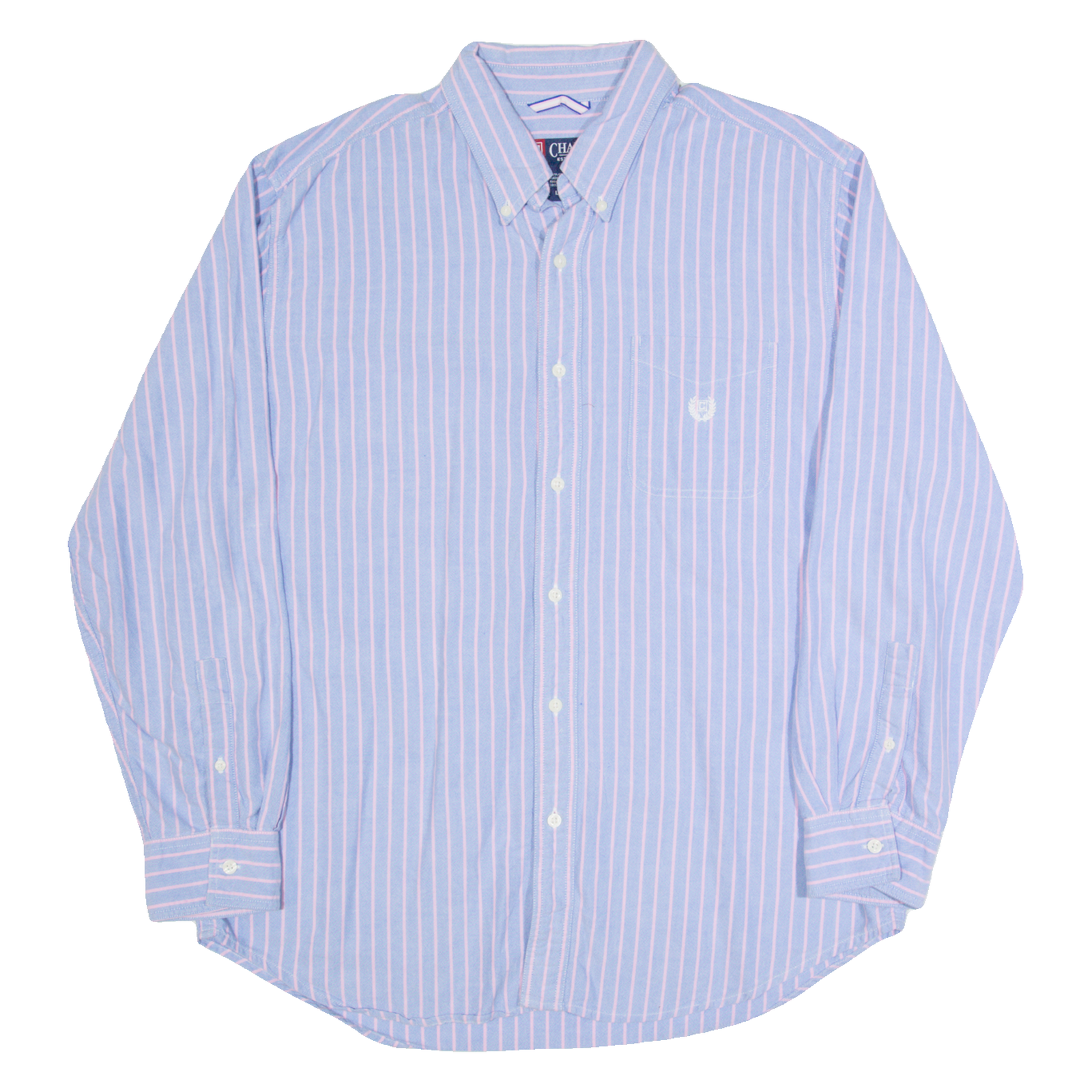 CHAPS Mens Shirt Blue Striped Long Sleeve L Refurbished - N/A refurbished available on Cerqular