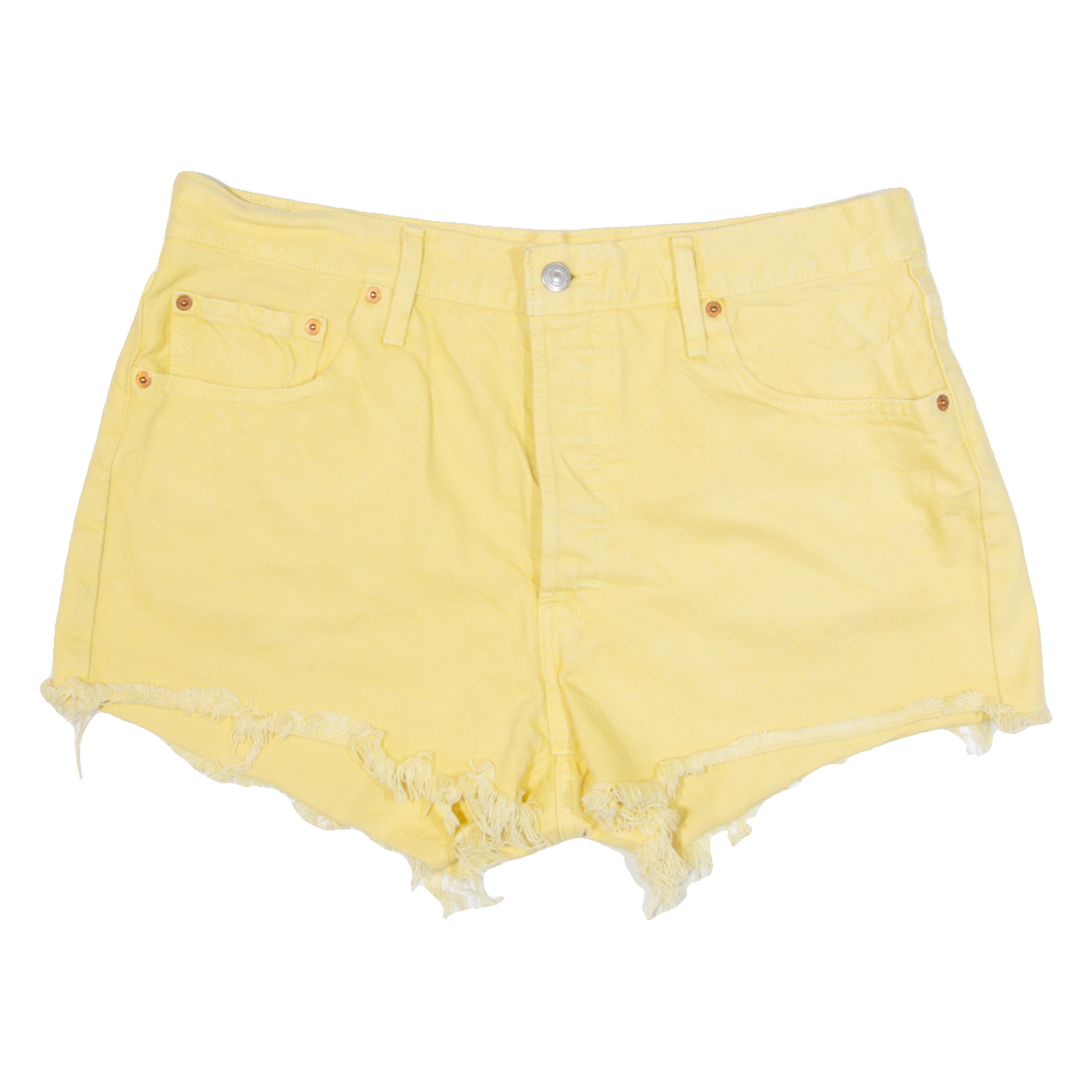 LEVI'S 501 Womens Denim Shorts Yellow M W33 Refurbished - N/A refurbished available on Cerqular