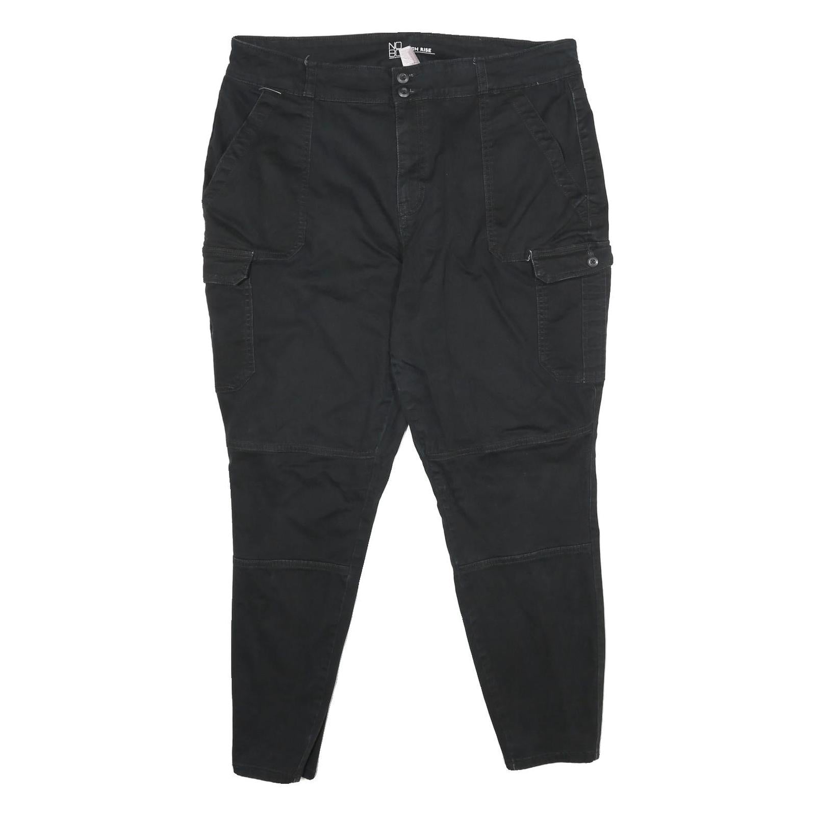 Buy NOBO Womens Cotton Blend Black Relaxed Cargo Trousers W38 L28 Zip Pockets Refurbished - $23.39 NOBO Womens Cotton Blend Black Relaxed Cargo Trousers W38 L28 Zip Pockets Refurbished - N/A refurbished available on Cerqular