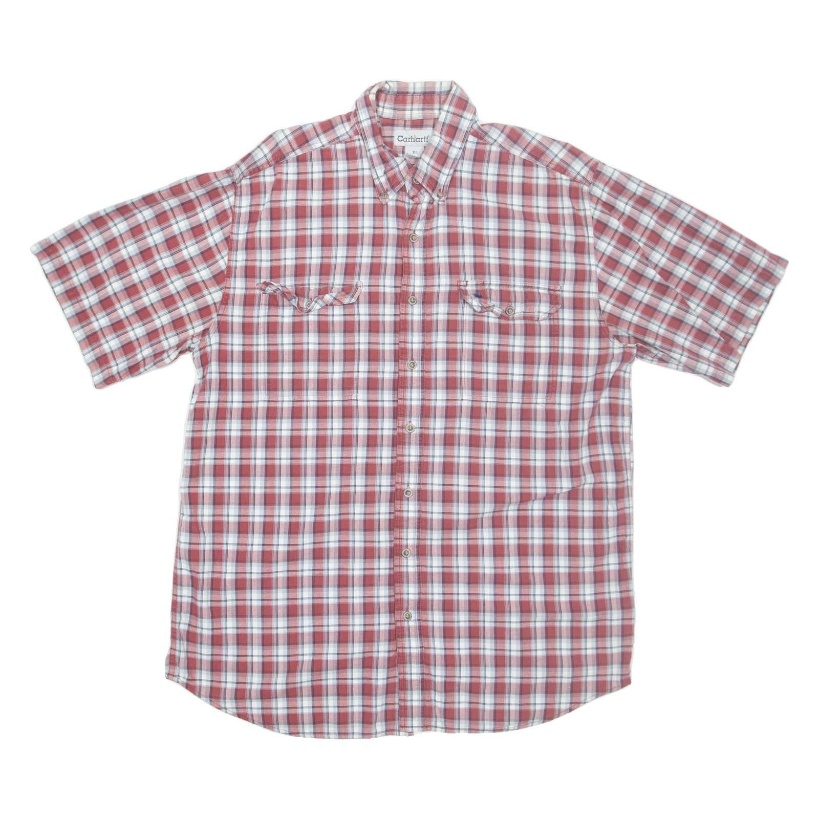 CARHARTT Mens Shirt Red Check XL Refurbished - N/A refurbished available on Cerqular