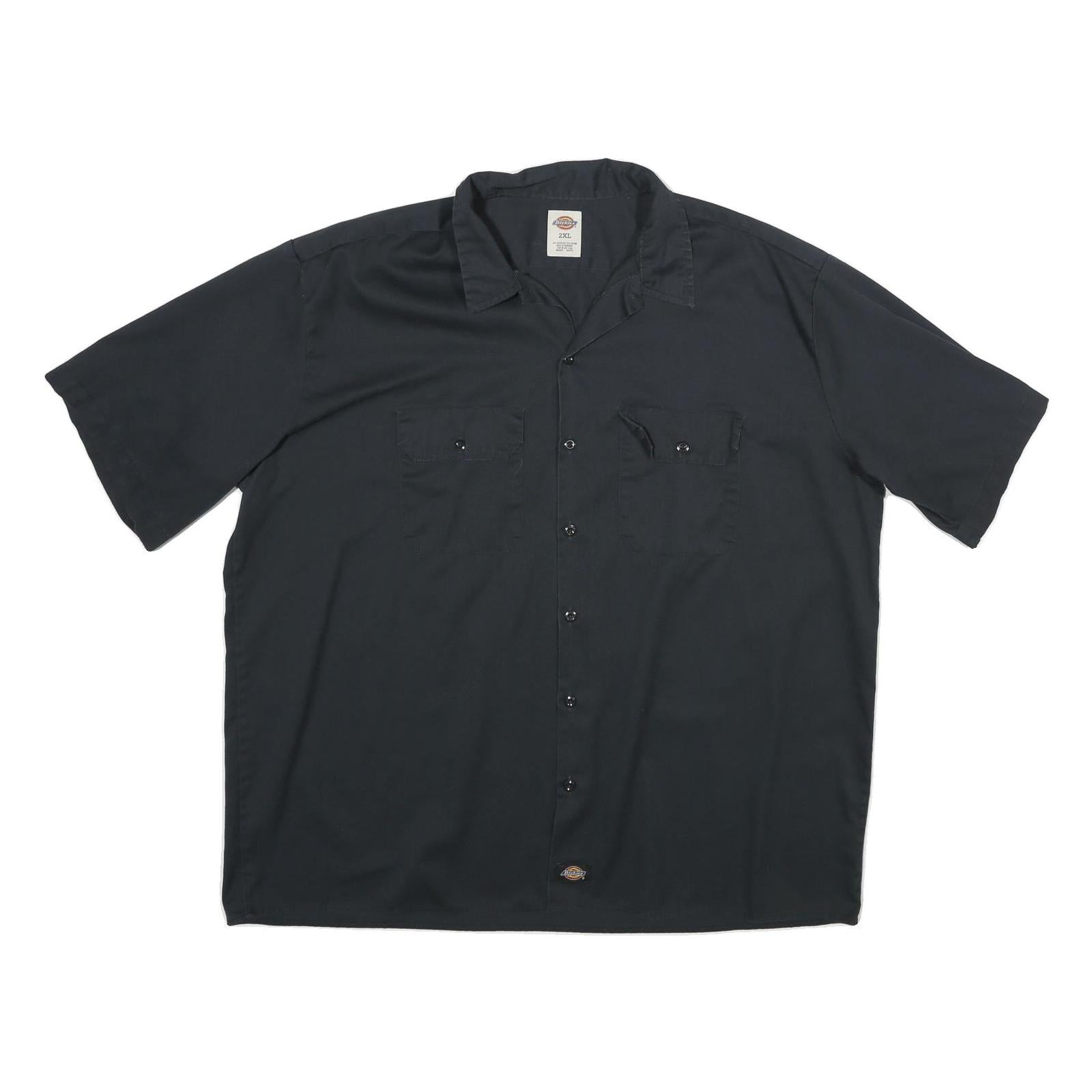 DICKIES Mens Black Cotton Work Shirt 2XL Button Up Short Sleeve Casual Refurbished - N/A refurbished available on Cerqular