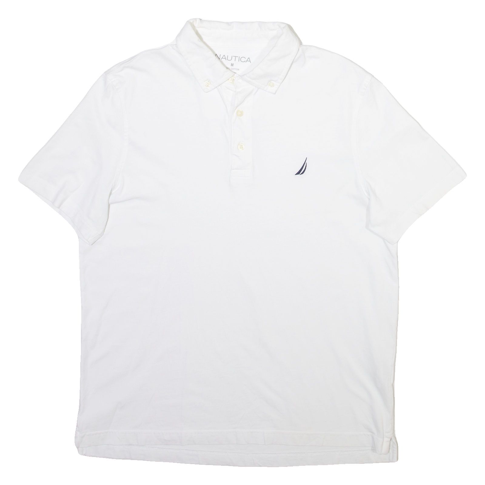 NAUTICA Mens Polo Shirt White M Refurbished - N/A refurbished available on Cerqular