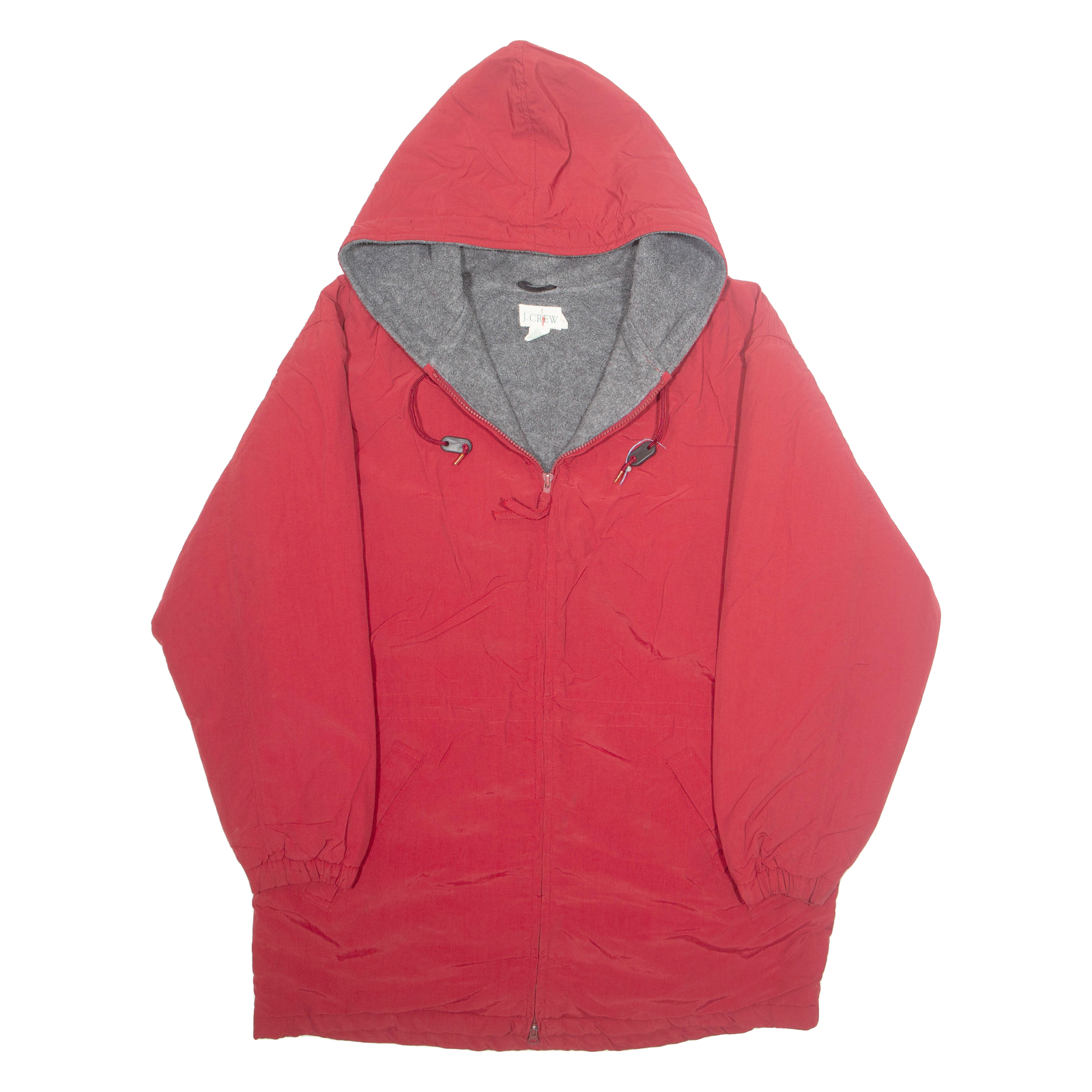 J CREW Mens Rain Coat Red Nylon Hooded S Refurbished - N/A refurbished available on Cerqular