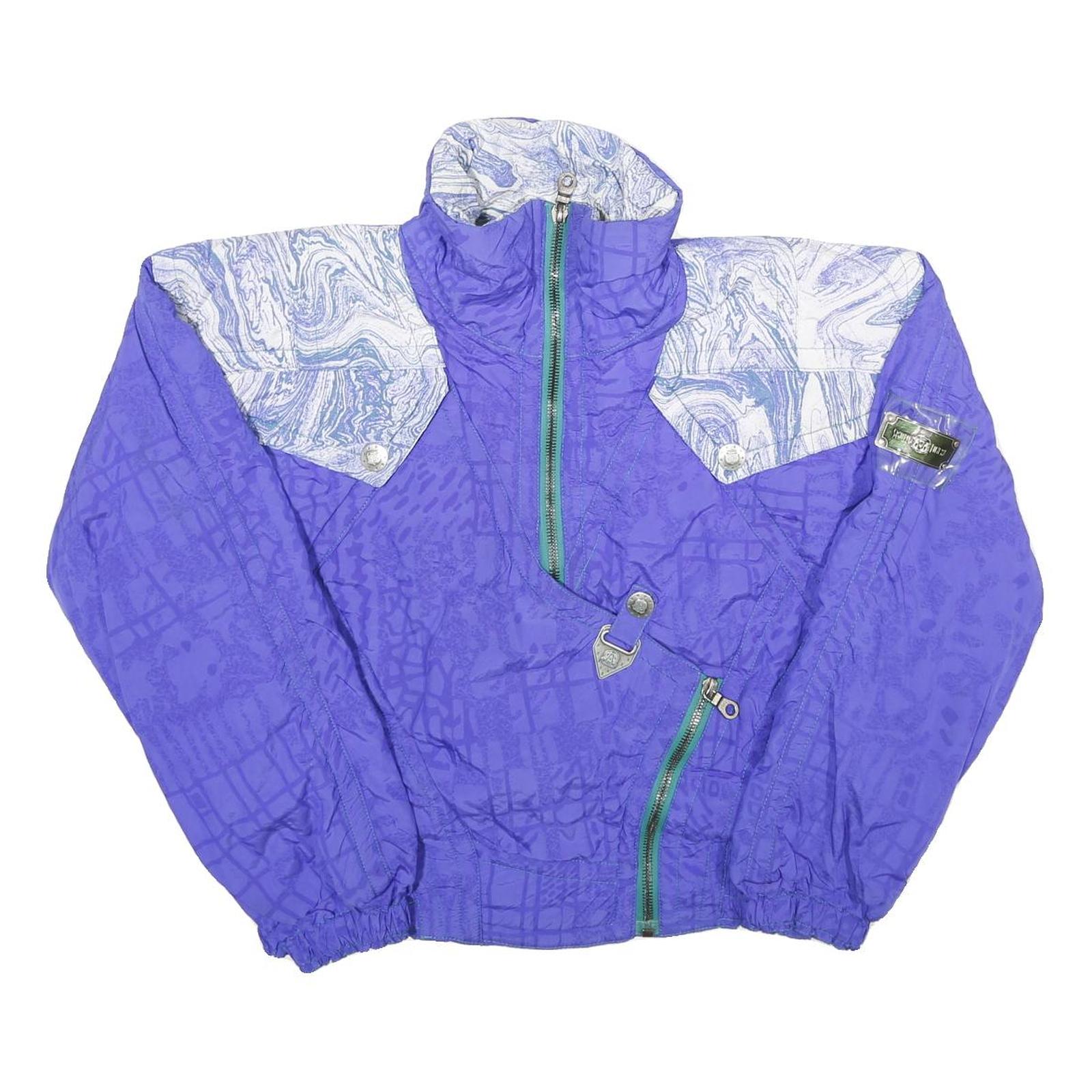 KAELIN Womens Purple & White Sports Style Nylon Zip Jacket UK 12 Refurbished - N/A refurbished available on Cerqular
