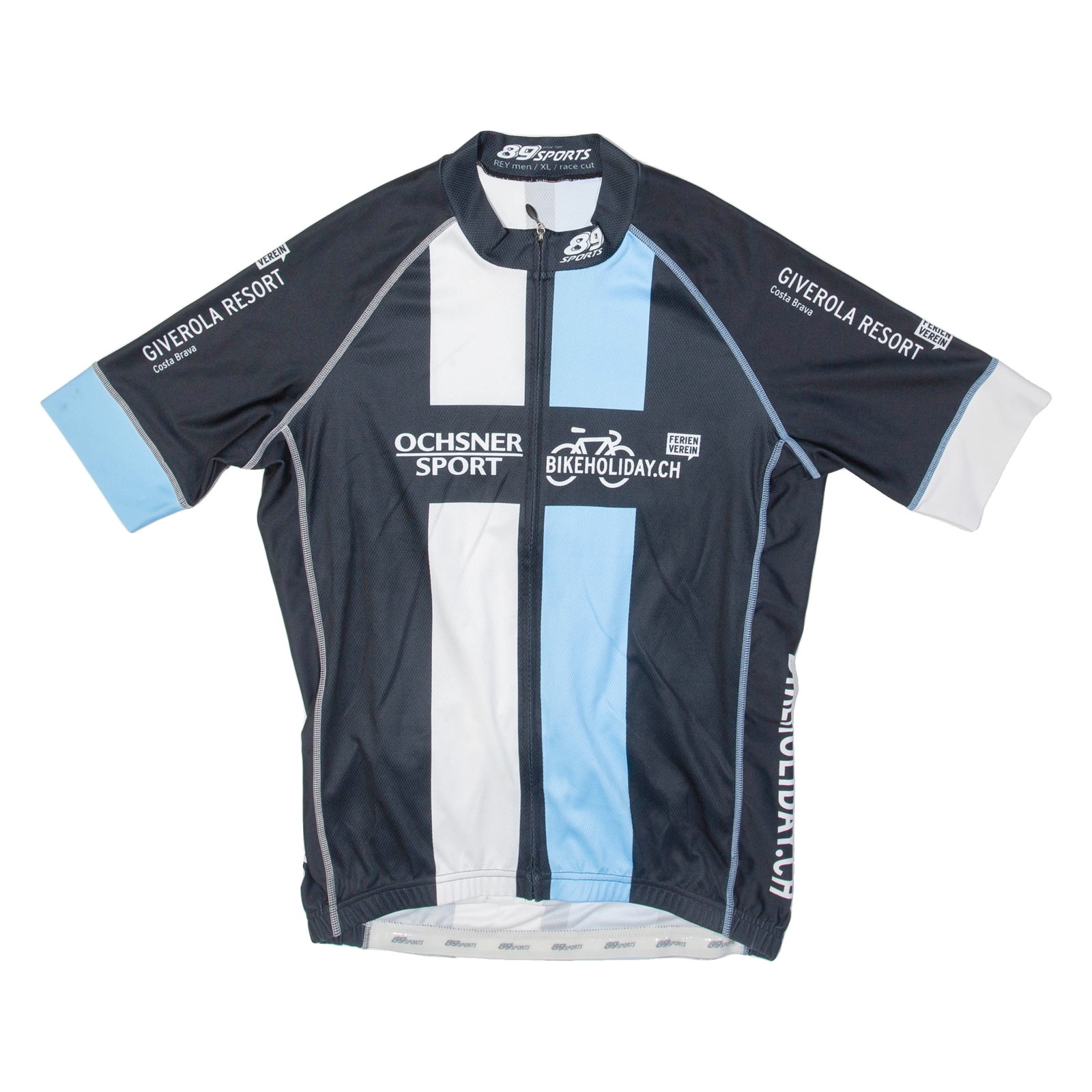 89 SPORTS Full Zip Cycling Mens Jersey Black XL Refurbished - N/A refurbished available on Cerqular