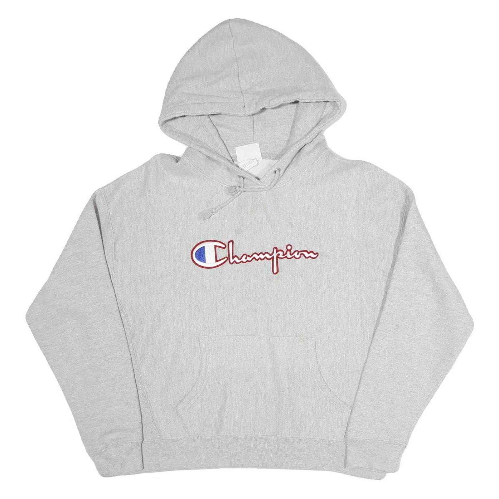 CHAMPION REVERSE WEAVE Mens Grey Hoodie XL Cotton Blend Pullover Sweatshirt Refurbished - N/A refurbished available on Cerqular