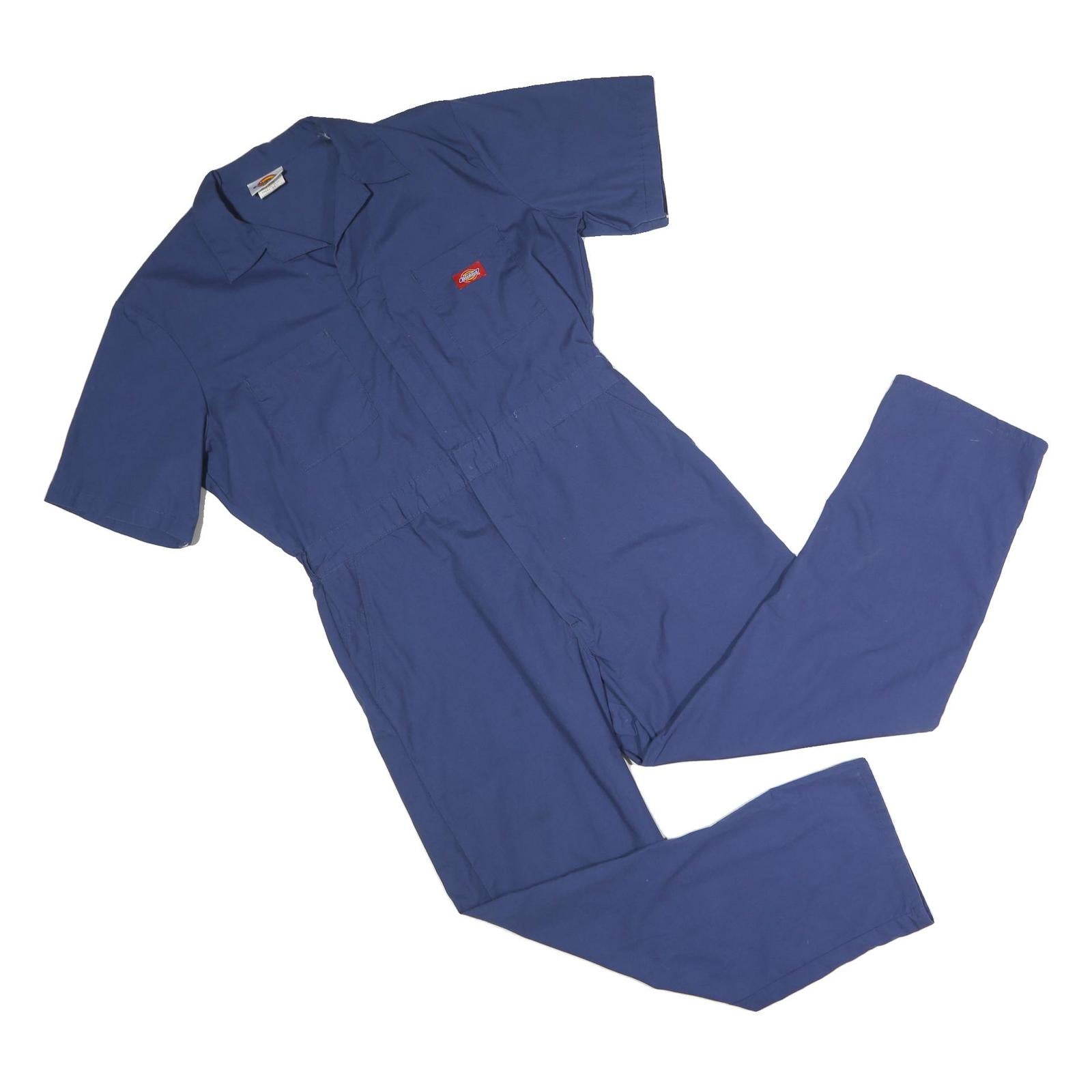 DICKIES Mens Blue Dungarees Regular Fit Polyester Blend XL W38 L28 Workwear Refurbished - N/A refurbished available on Cerqular