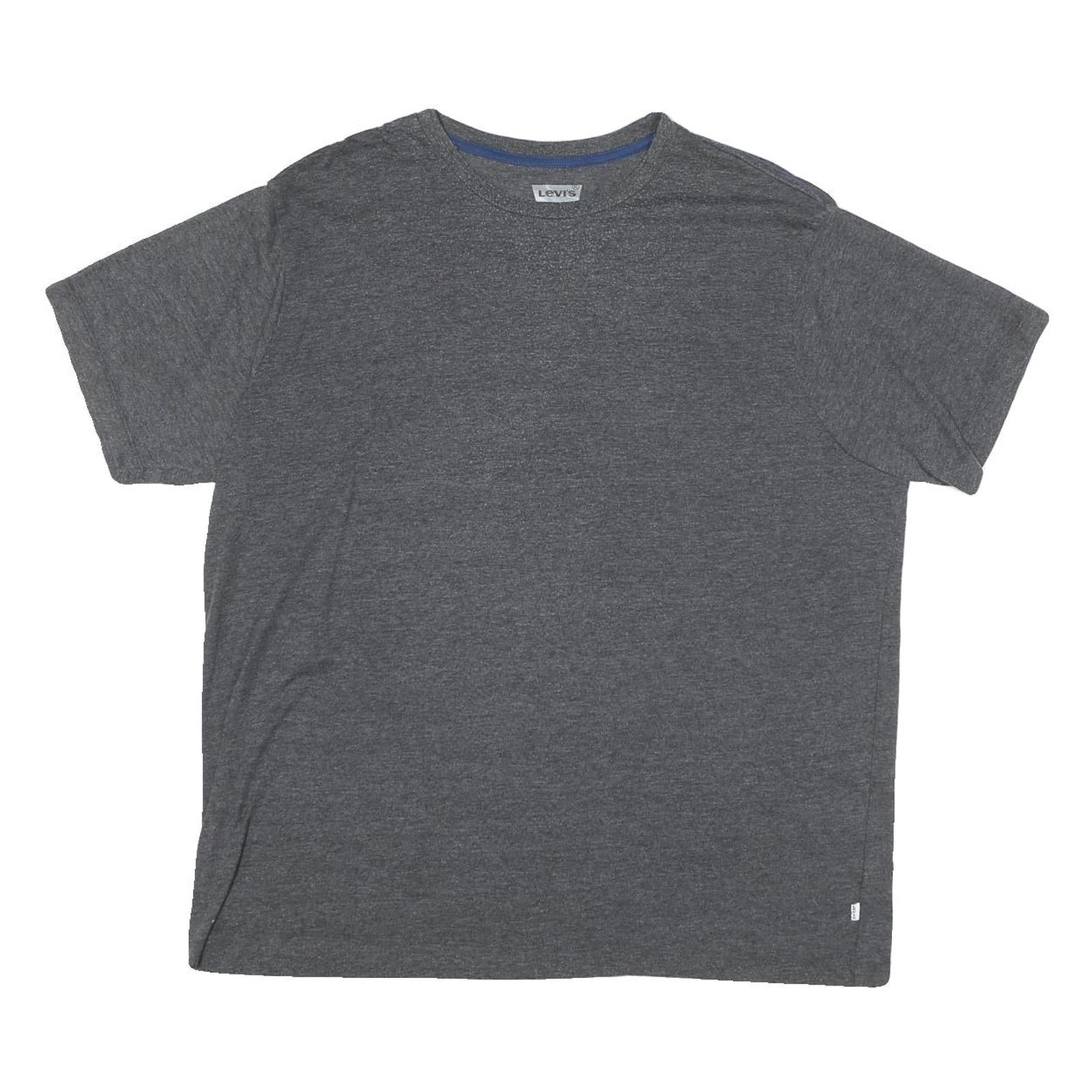 LEVI'S Mens Grey T-Shirt XL Short Sleeve Crew Neck Plain Cotton Blend Refurbished - N/A refurbished available on Cerqular