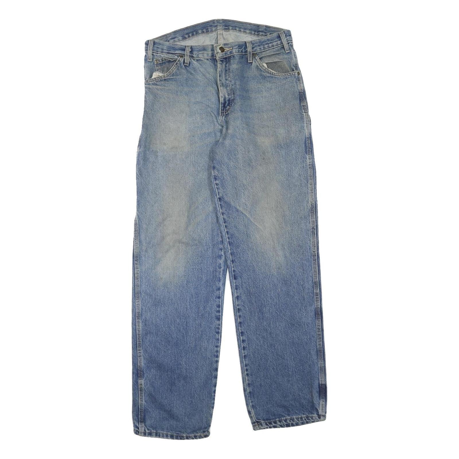 DICKIES Mens Regular Fit Blue Denim Jeans W34 L34 Workwear Cotton Blend Zip Refurbished - N/A refurbished available on Cerqular