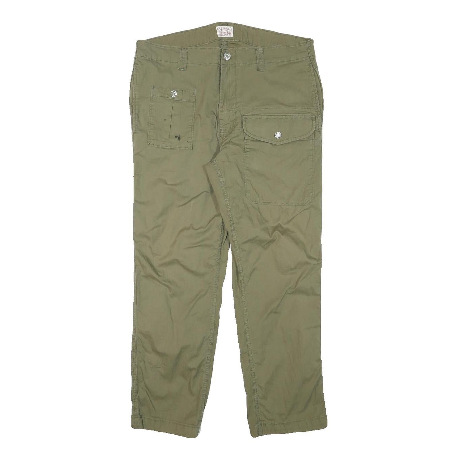 LEVI'S Womens Cotton Blend Olive Slim Straight Trousers W32 L26 Utility Pocket Refurbished - N/A refurbished available on Cerqular