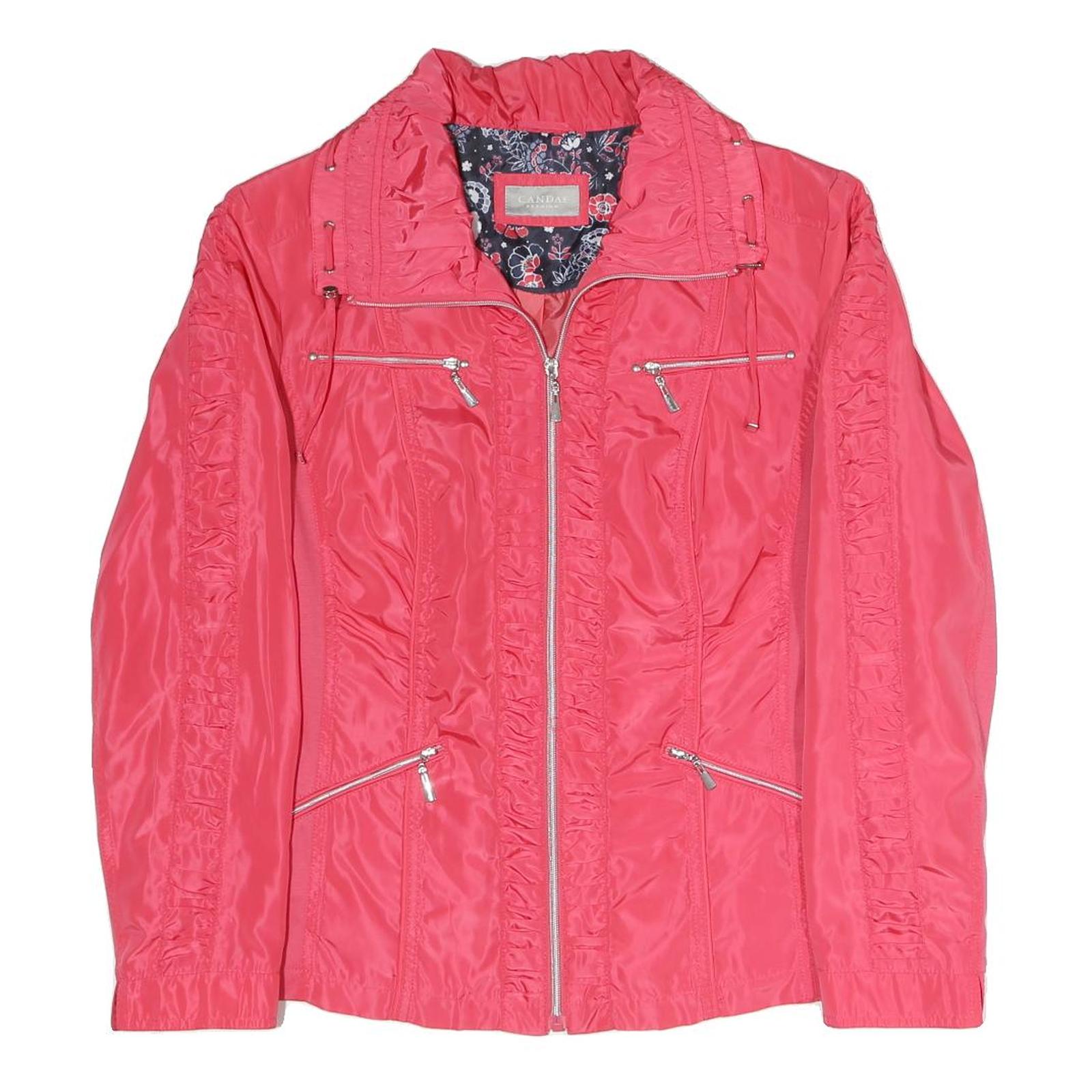 CANDA Womens Pink Outdoor Jacket L Polyester Blend Microfibre Plain Zip Refurbished - N/A refurbished available on Cerqular