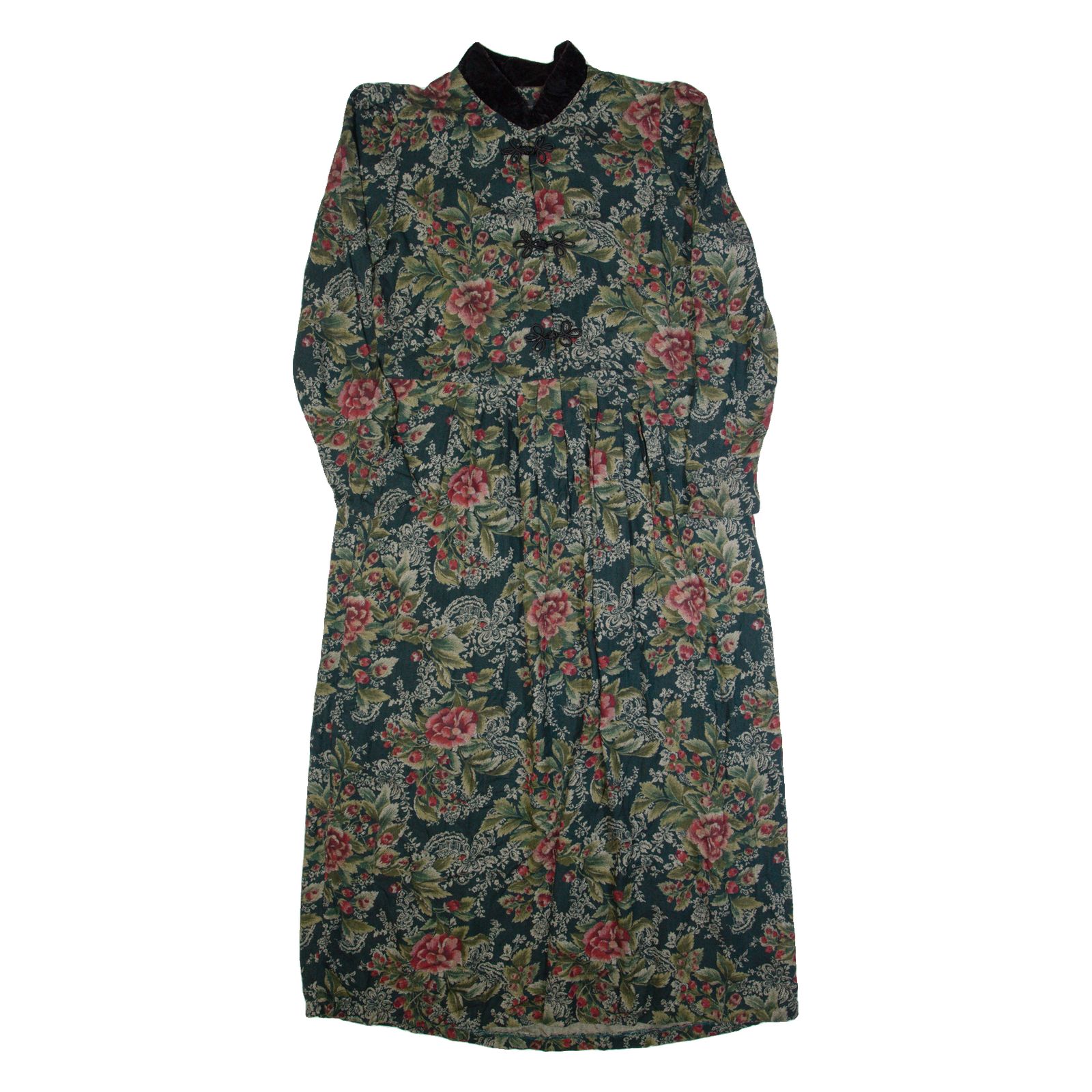 MOLLY MALLOY Womens Maxi Dress Black 90s Floral Long Sleeve Long M Refurbished - N/A refurbished available on Cerqular