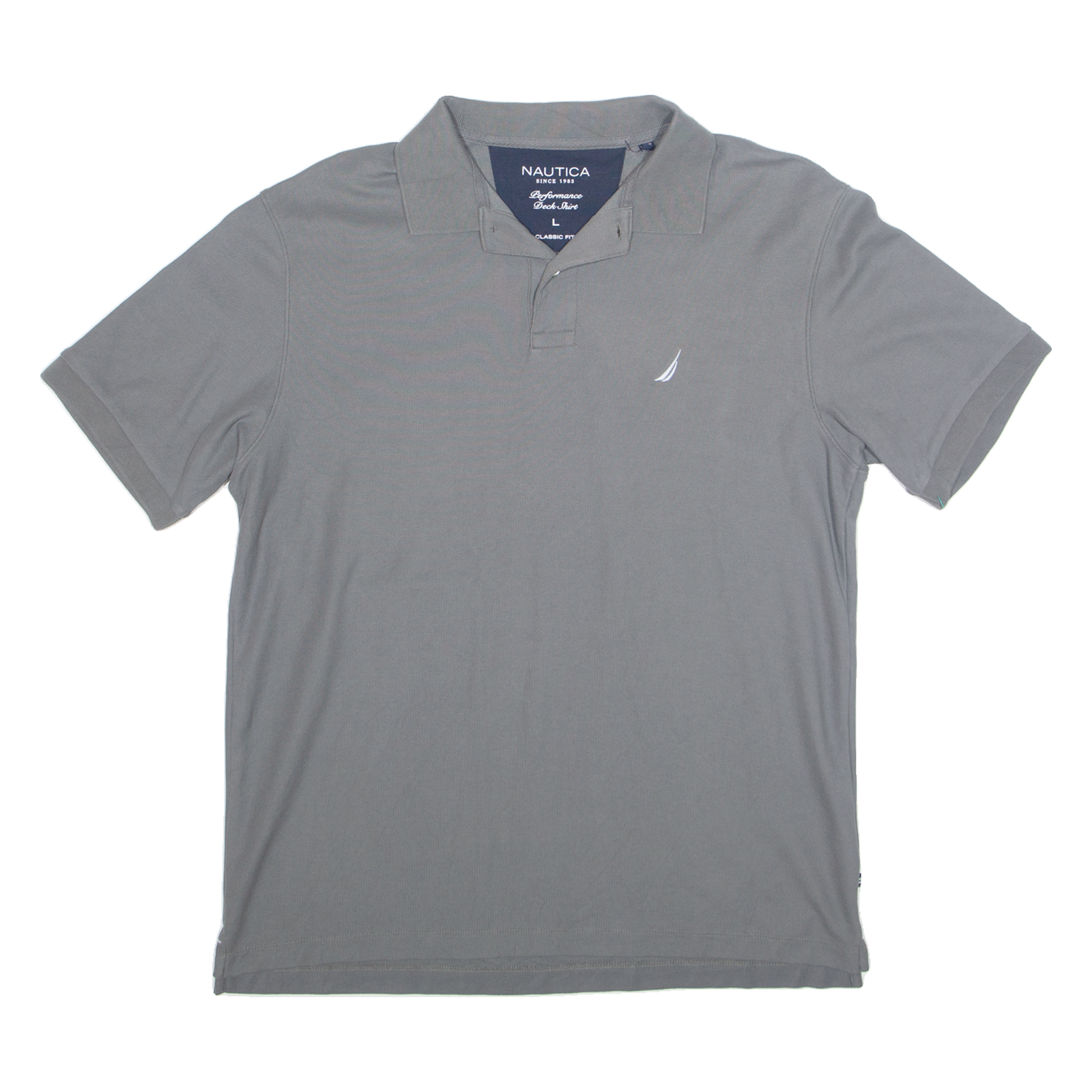 NAUTICA Mens Polo Shirt Grey L Refurbished - N/A refurbished available on Cerqular
